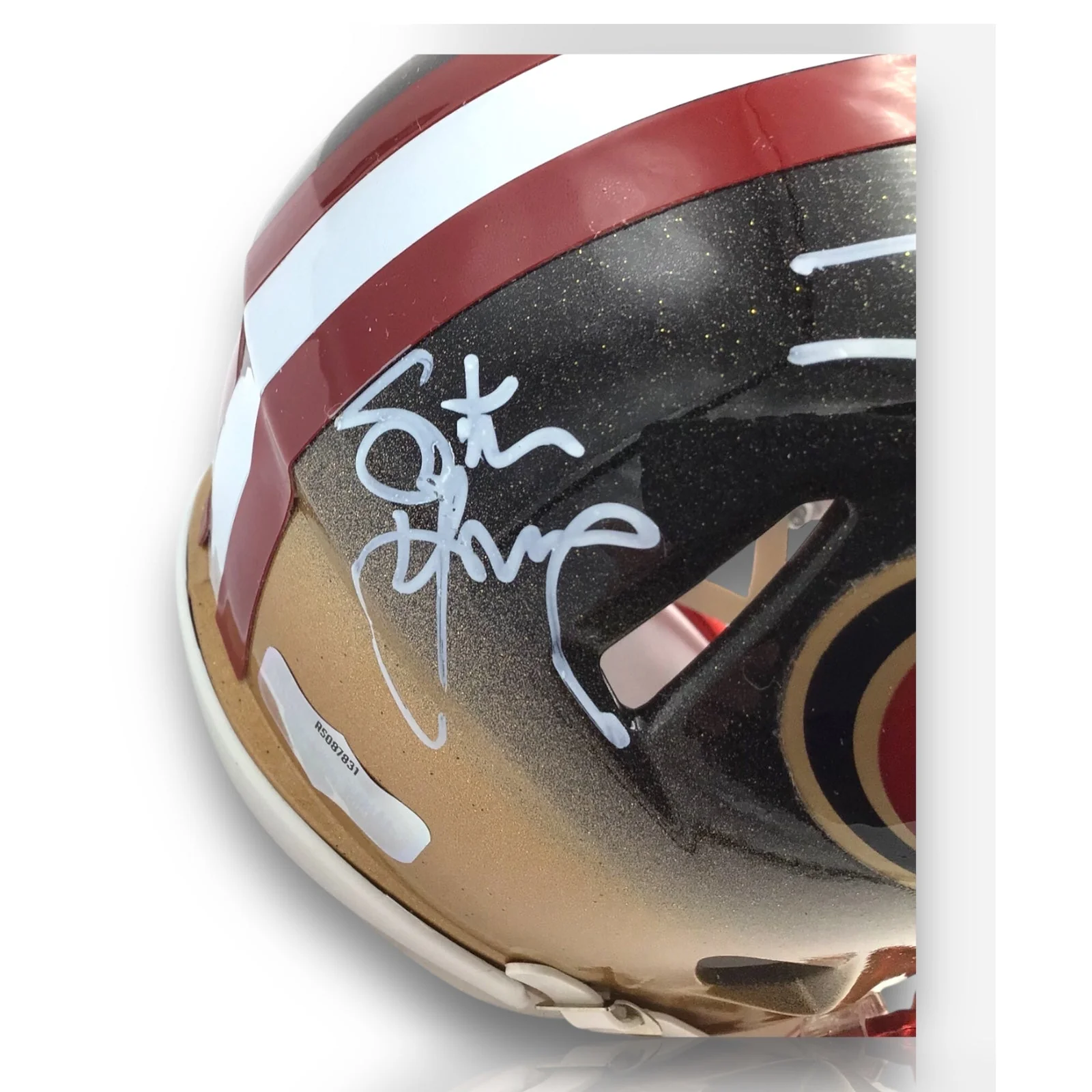 Montana - Rice - Young - Signed San Francisco 49ers Rare 2 Color Mini Helmet COA - Image 8