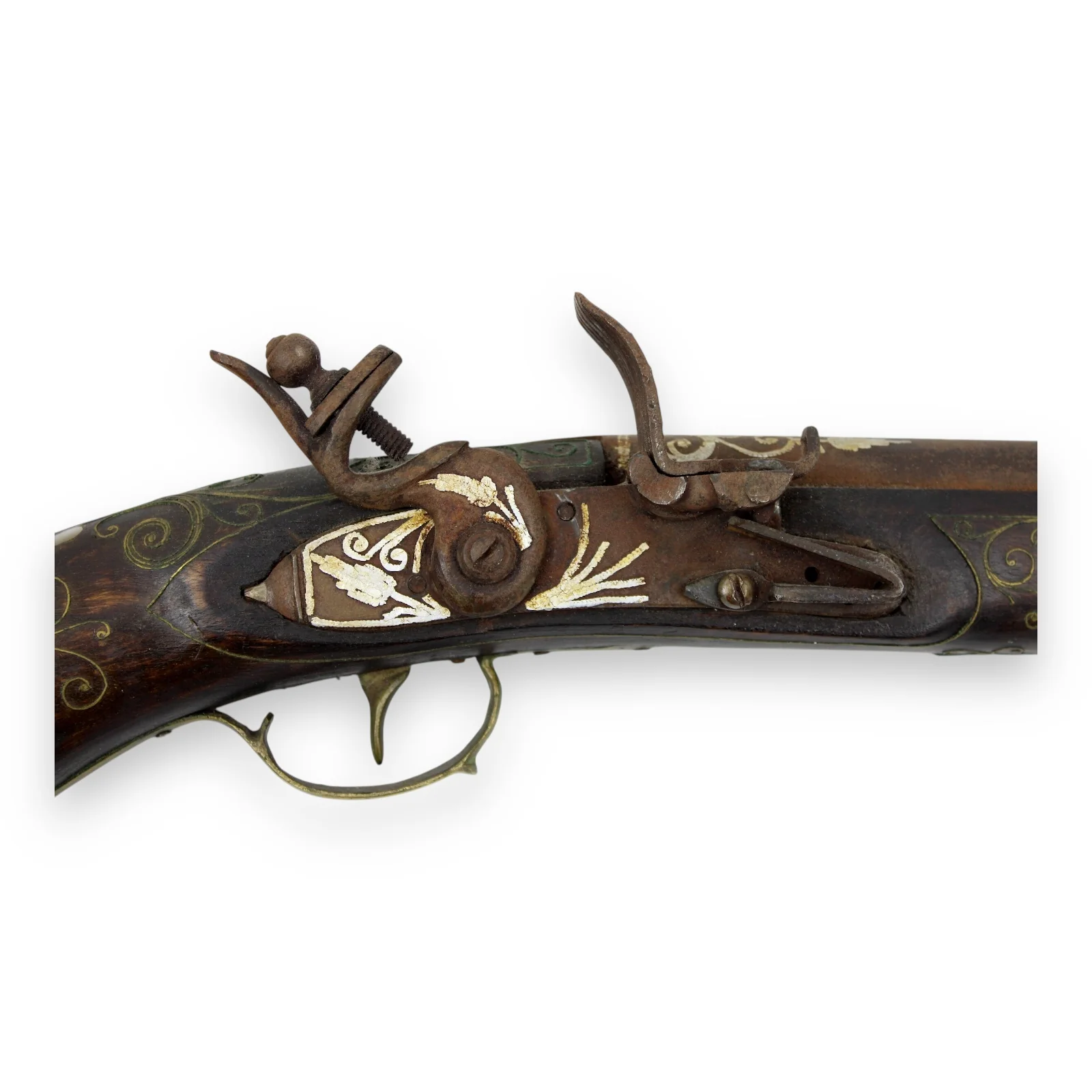 Morocco Flintlock Rifle Highly Decorated with Inlaid Mother of Pearl 17th-18thC - Image 15