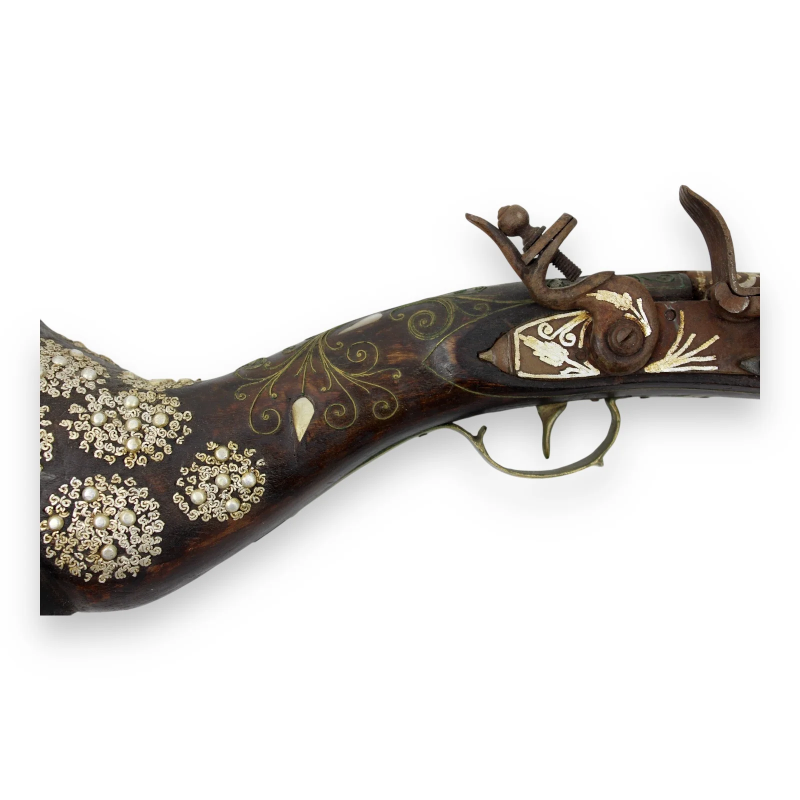 Morocco Flintlock Rifle Highly Decorated with Inlaid Mother of Pearl 17th-18thC - Image 16