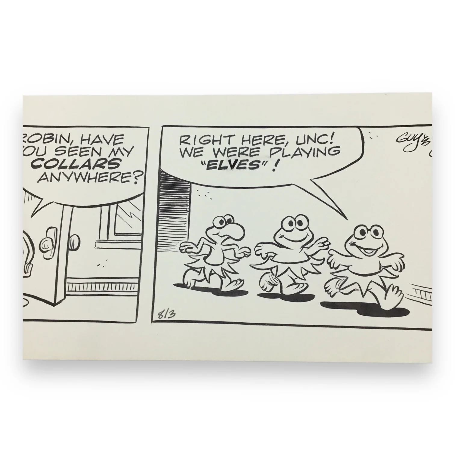 Muppets Original "Collar Elves" Daily Comic Strip by Guy & Brad Gilchrist - Aug. 3rd, 1985 - Image 4