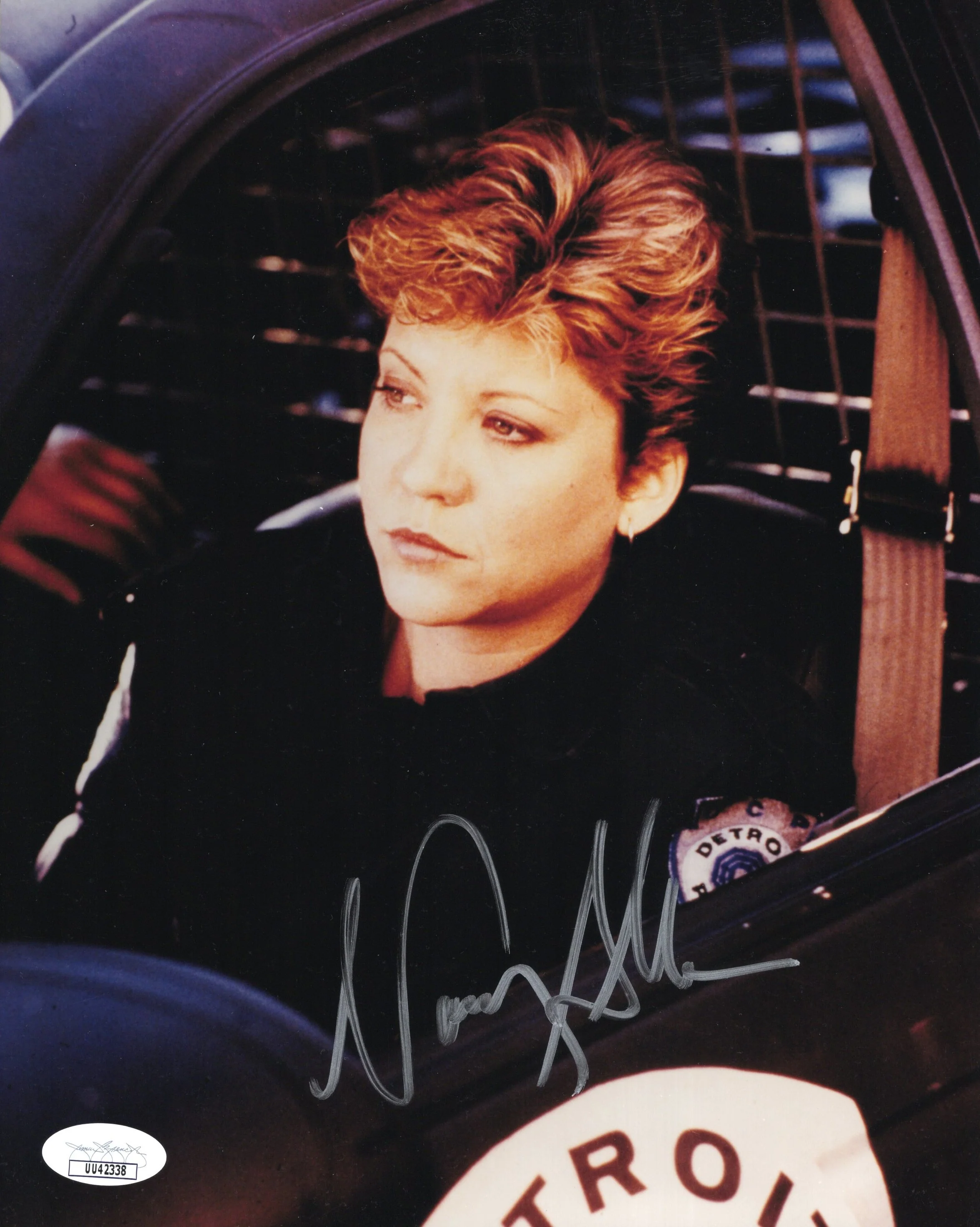 Nancy Allen Signed 8x10 Photo – As Lewis in Robocop Seated in Car – JSA & PSA
