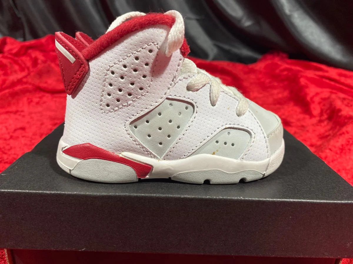 Nike Air Jordan 6 Retro BT Alternate Gym Red White Boys Size 4C *READ* - Image 4