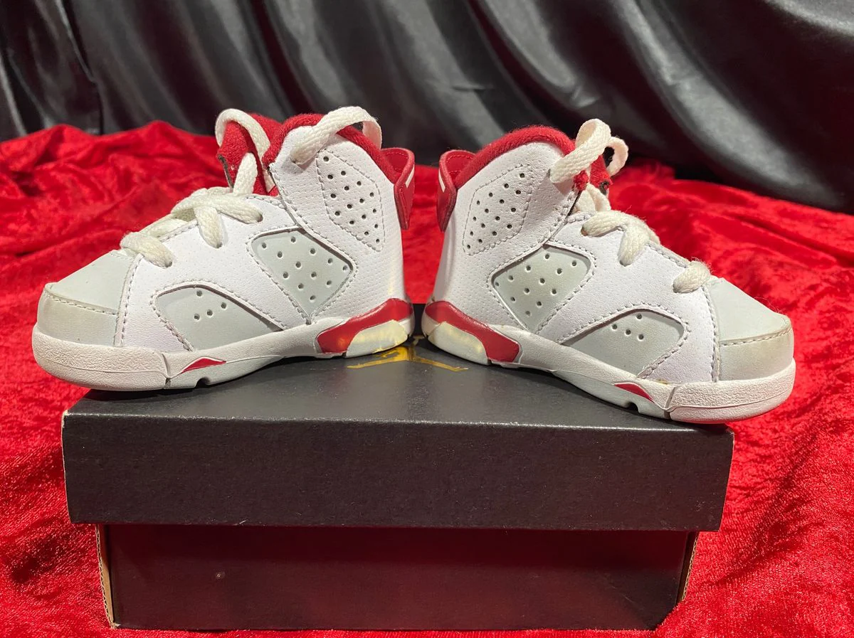 Nike Air Jordan 6 Retro BT Alternate Gym Red White Boys Size 4C *READ* - Image 7