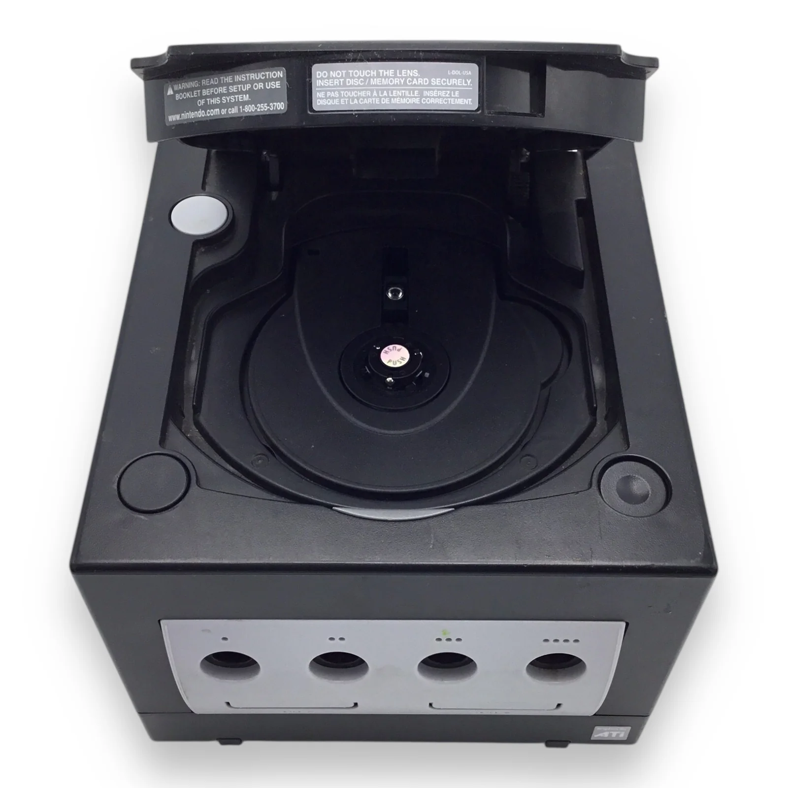Nintendo GameCube Black Console DOL-001 w/ Controller & Cables – Tested - Image 3