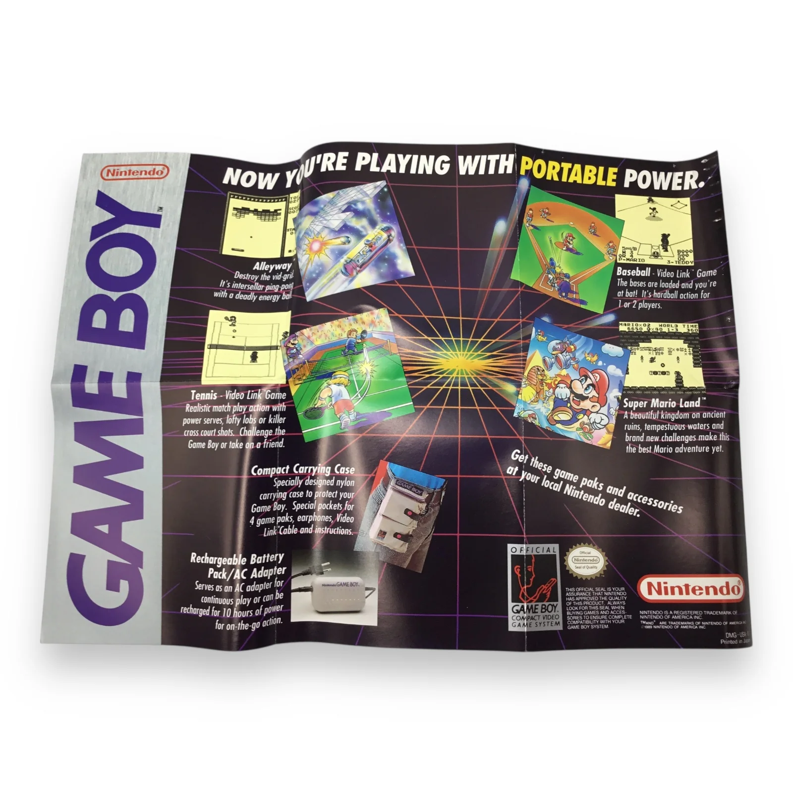 Nintendo Game Boy DMG-01 Original System – Complete in Box with Tetris, Cables & Manuals (Screen Not Working) - Image 15