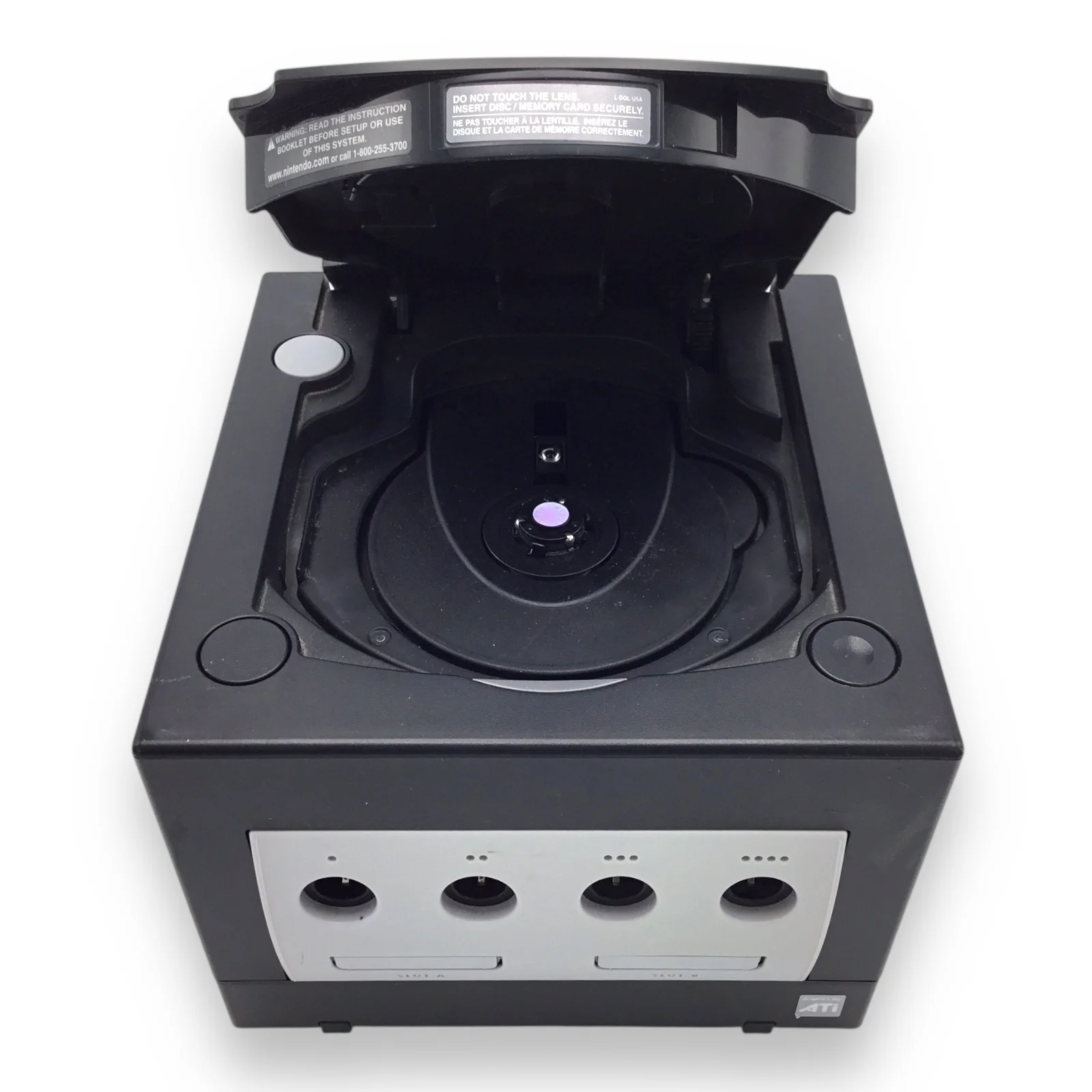 Nintendo GameCube Black Console DOL-001 w/ Controller & Cables – Tested - Image 4