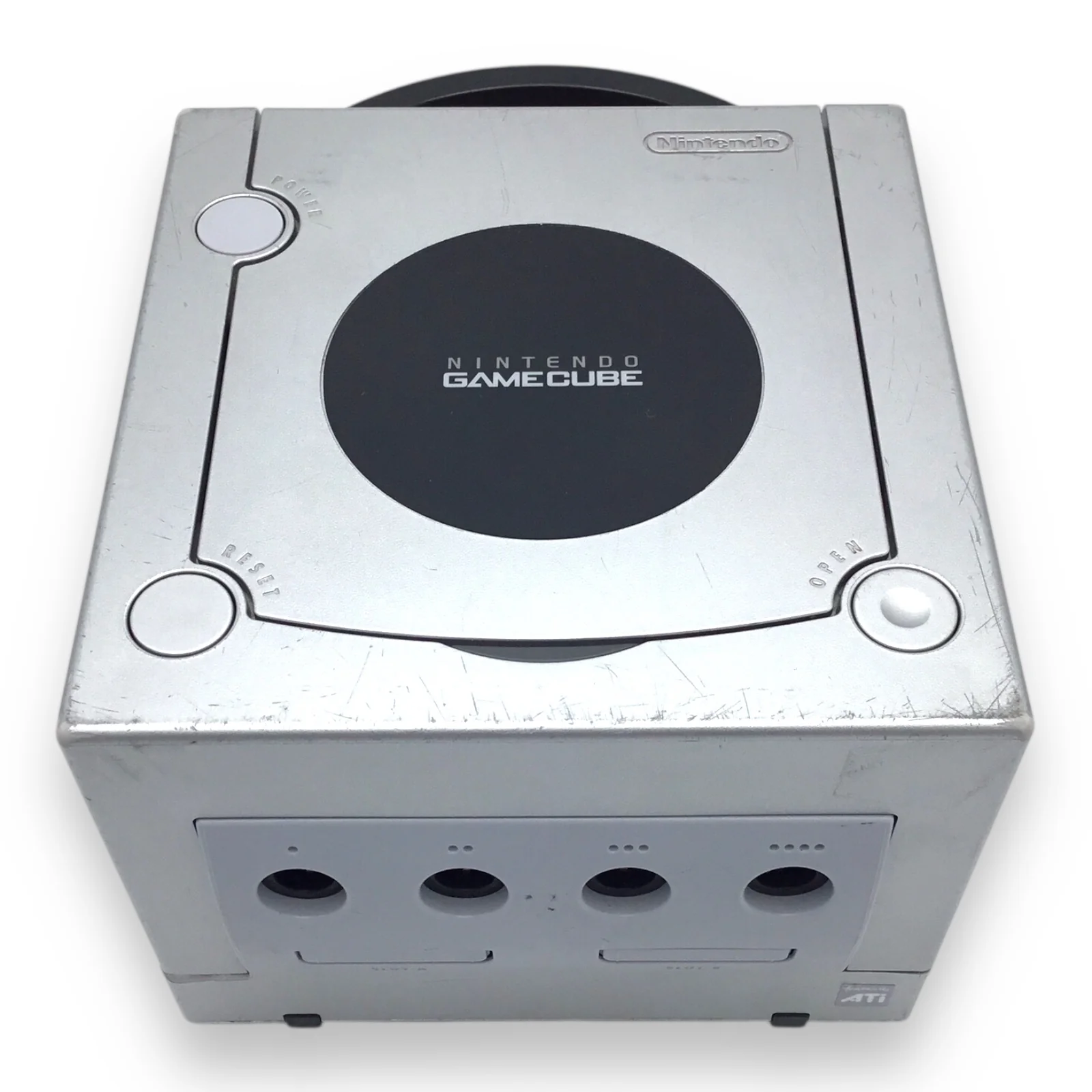 Nintendo GameCube Silver Console DOL-001 w/ Silver Controller & Cables – Tested - Image 3