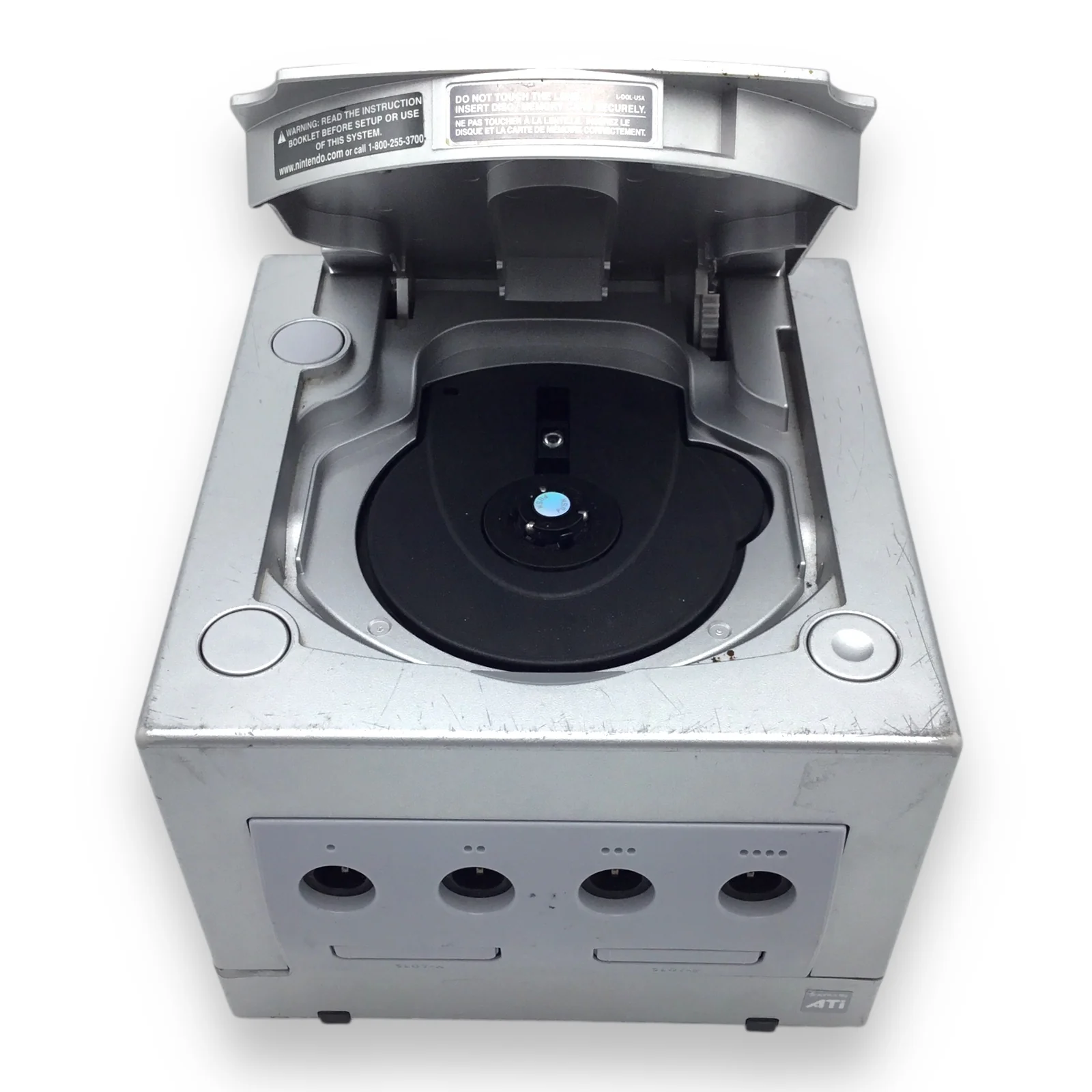 Nintendo GameCube Silver Console DOL-001 w/ Silver Controller & Cables – Tested - Image 4