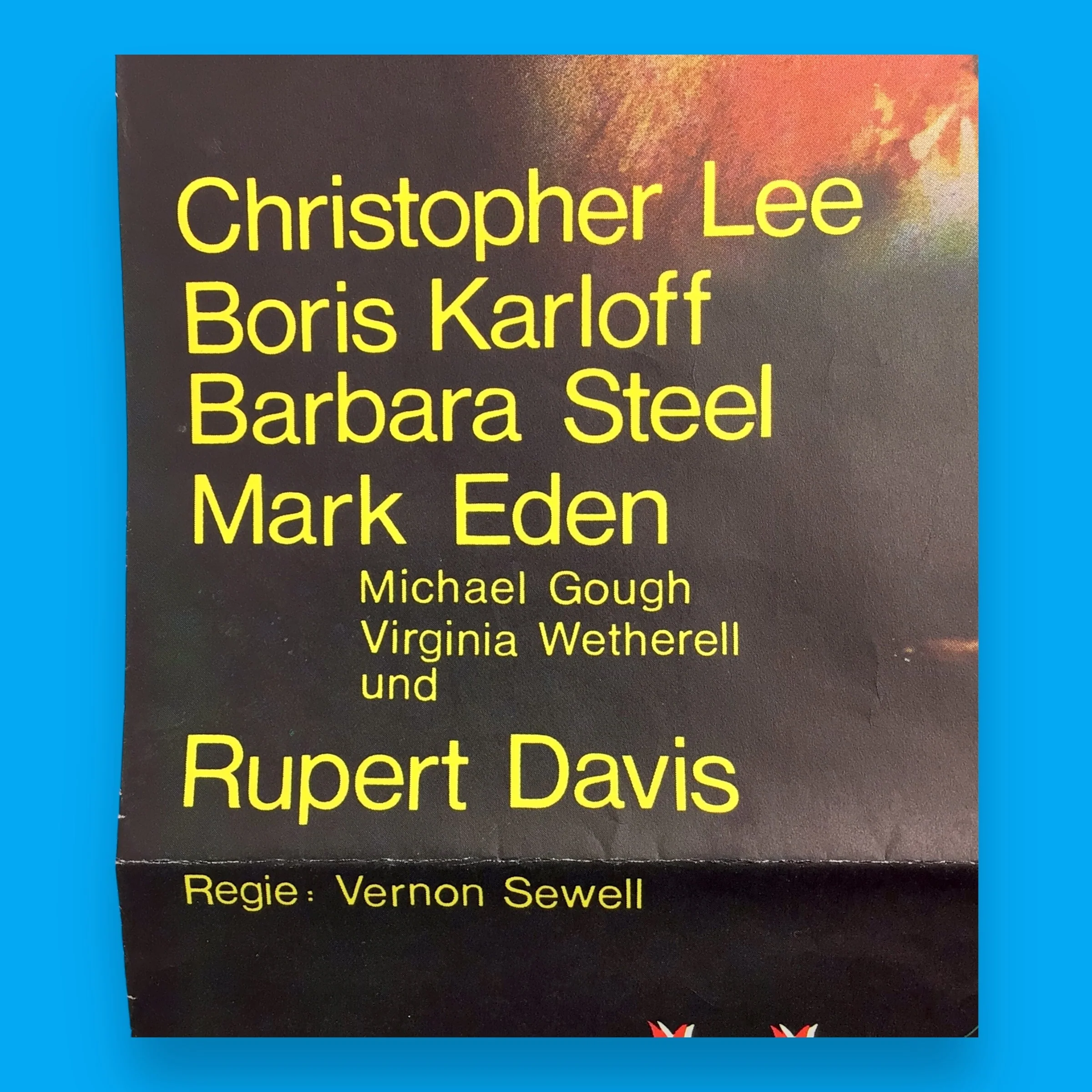 Original 1968 German Movie Poster – Schwarze Messe auf blutrotem Altar (Curse of the Crimson Altar) - Image 11