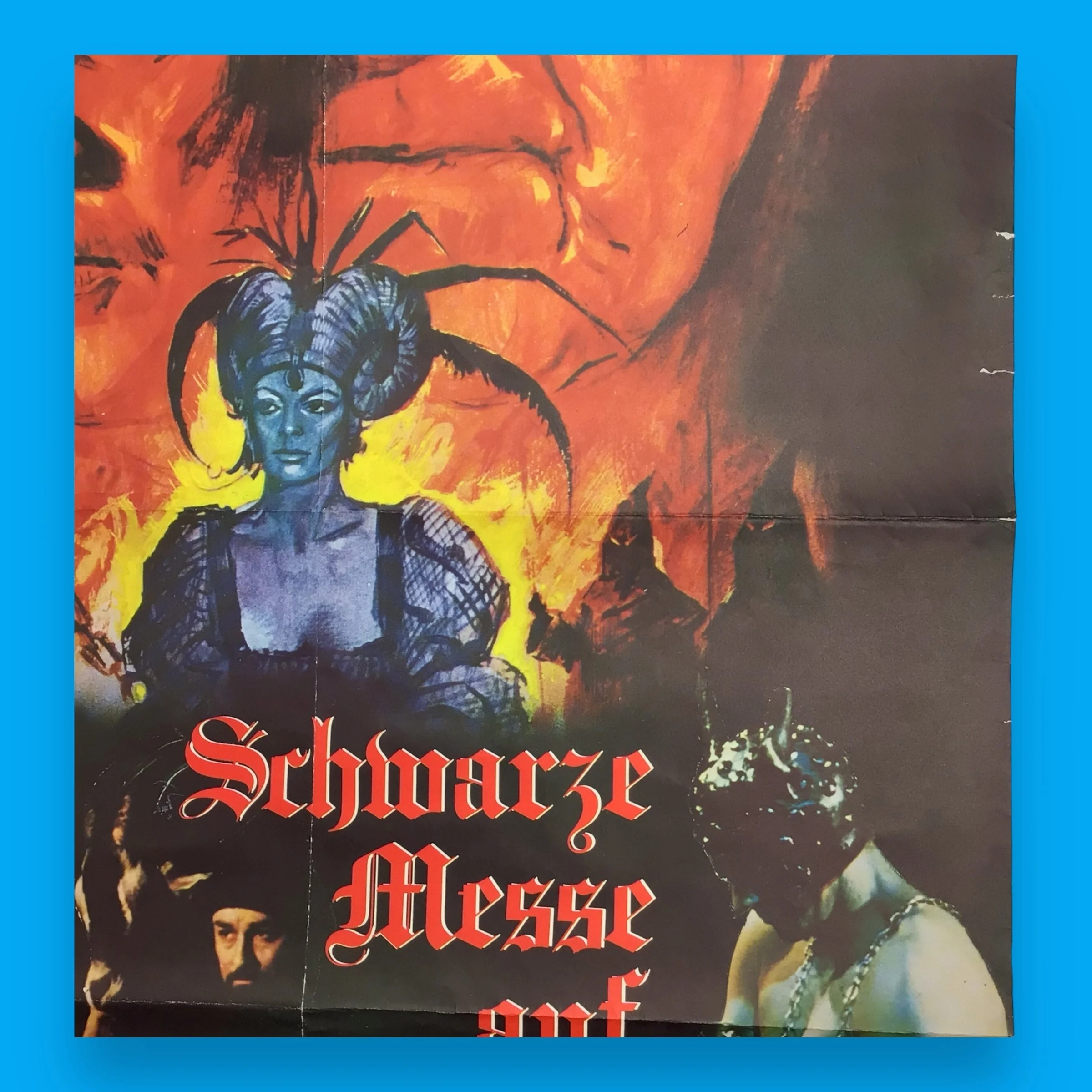 Original 1968 German Movie Poster – Schwarze Messe auf blutrotem Altar (Curse of the Crimson Altar) - Image 14