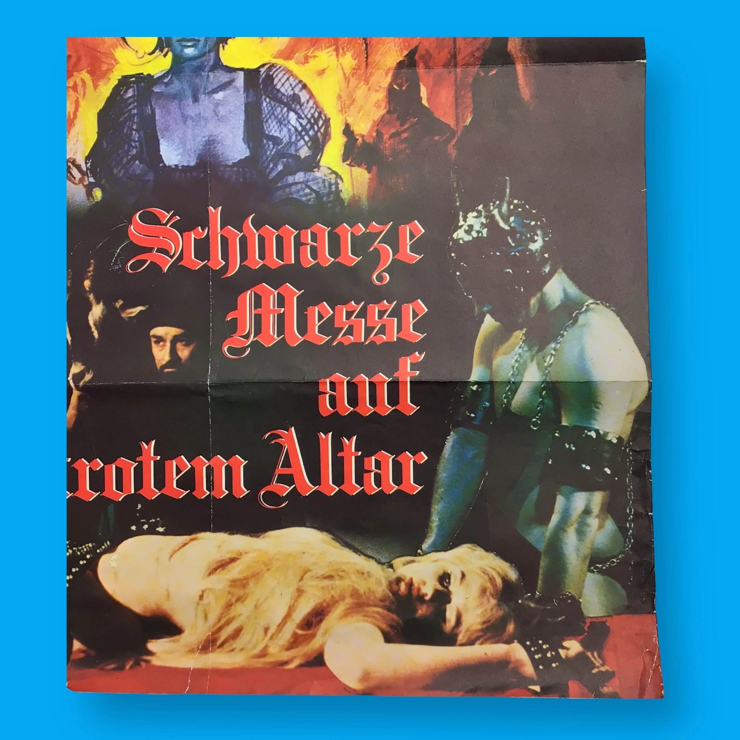 Original 1968 German Movie Poster – Schwarze Messe auf blutrotem Altar (Curse of the Crimson Altar) - Image 9