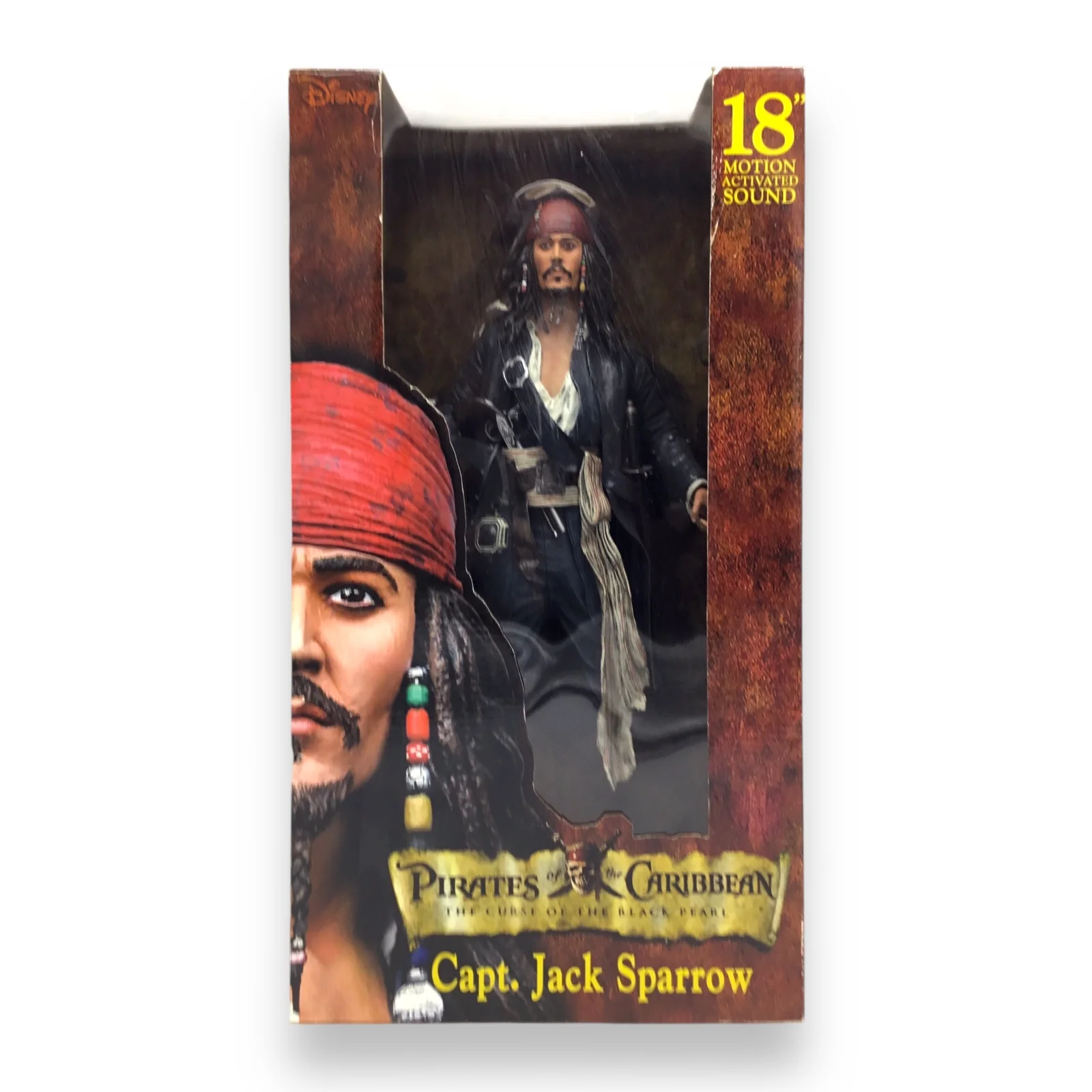 Pirates of the Caribbean Curse of the Black Pearl Capt. Jack Sparrow 18" Talking Figure NECA - Image 4