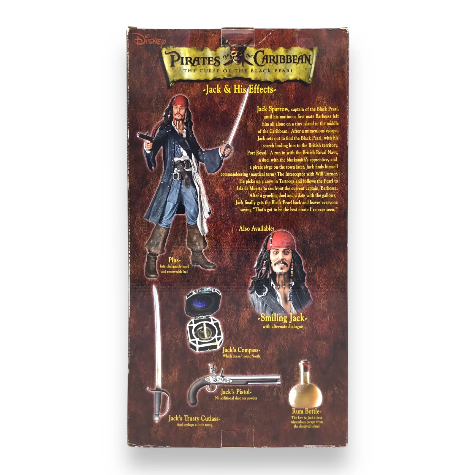 Pirates of the Caribbean Curse of the Black Pearl Capt. Jack Sparrow 18" Talking Figure NECA - Image 6