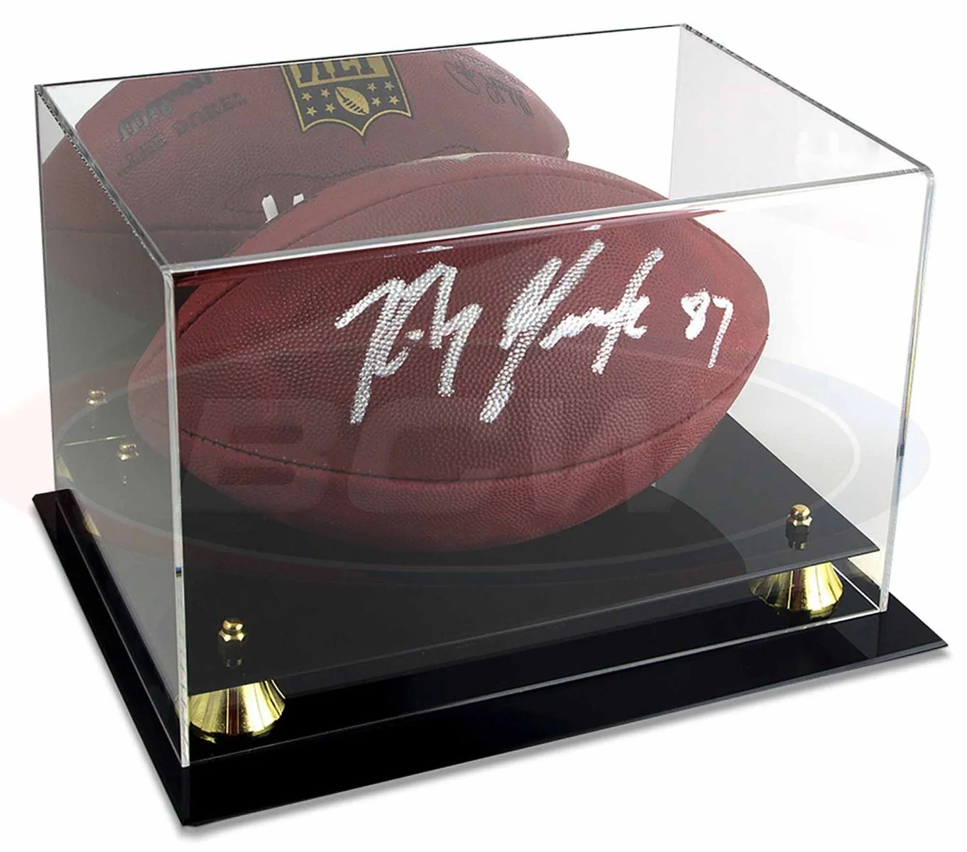 Premium Acrylic Football Display Case w/ Mirrored Back - Image 2