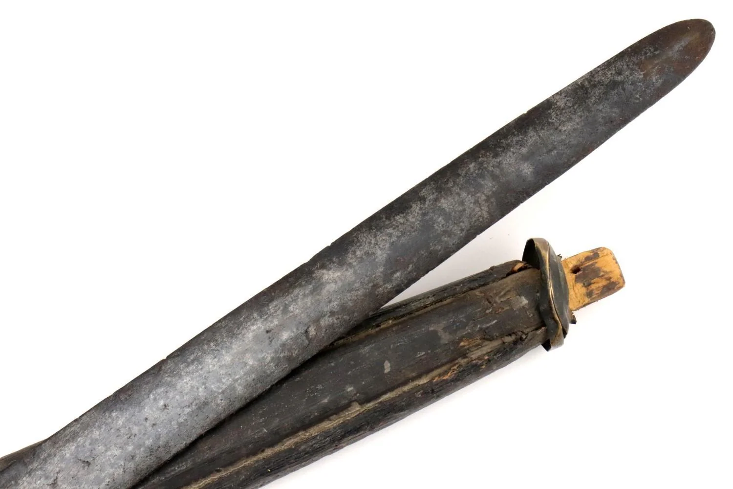 Rare Italian Nobleman's Falchion Sword w/ Pierced Fullers & Scabbard -Mid 16th C - Image 6