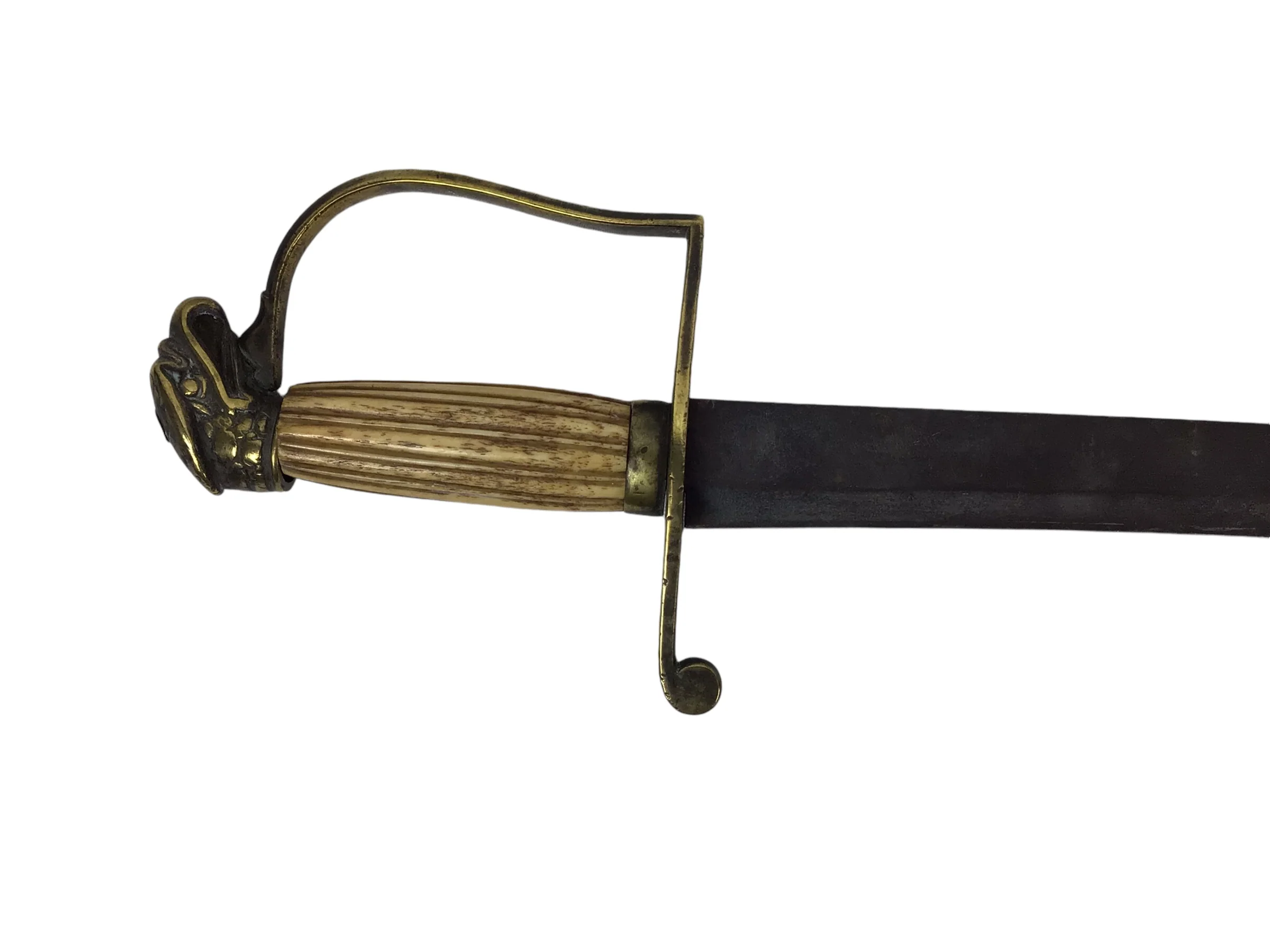 Revolutionary War U.S. Eagle Head Sword – Brass Guard 18th C. - Rare - Image 3