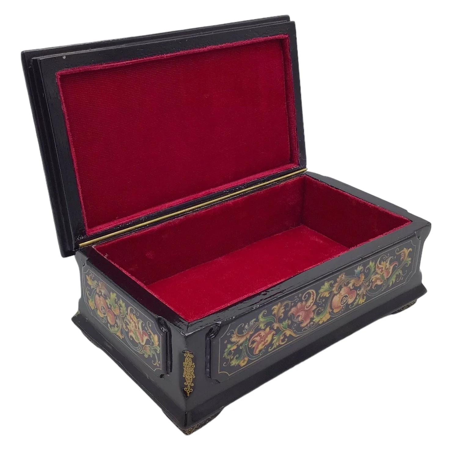 Russian Lacquered and Painted Papier-Mache Fairy Tale Table Box Artist Signed Dated 1998 - Image 6