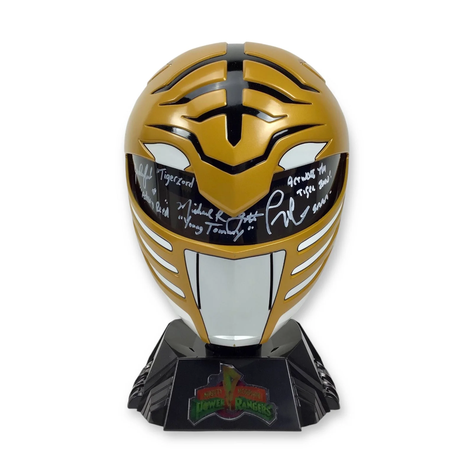Saban's Power Rangers - White Ranger Helmet - Autographed - Image 9