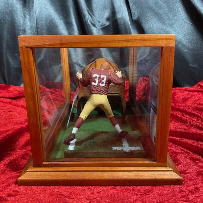 Sammy Baugh Autographed Mini Helmet Shadowbox with Jersey Card and COA - Image 7