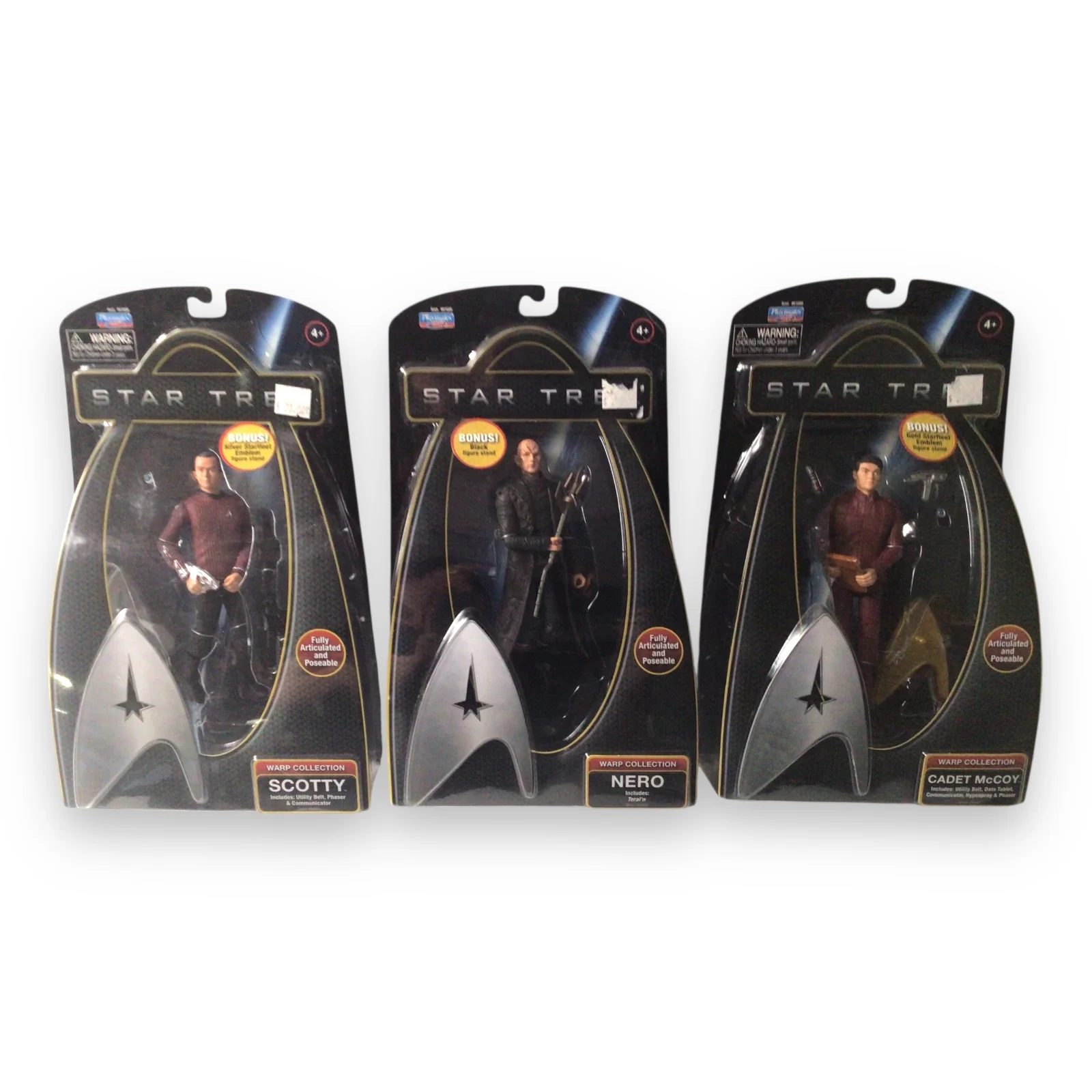 Set of 6 Star Trek Warp Collection Action Figures - Playmates - Image 2