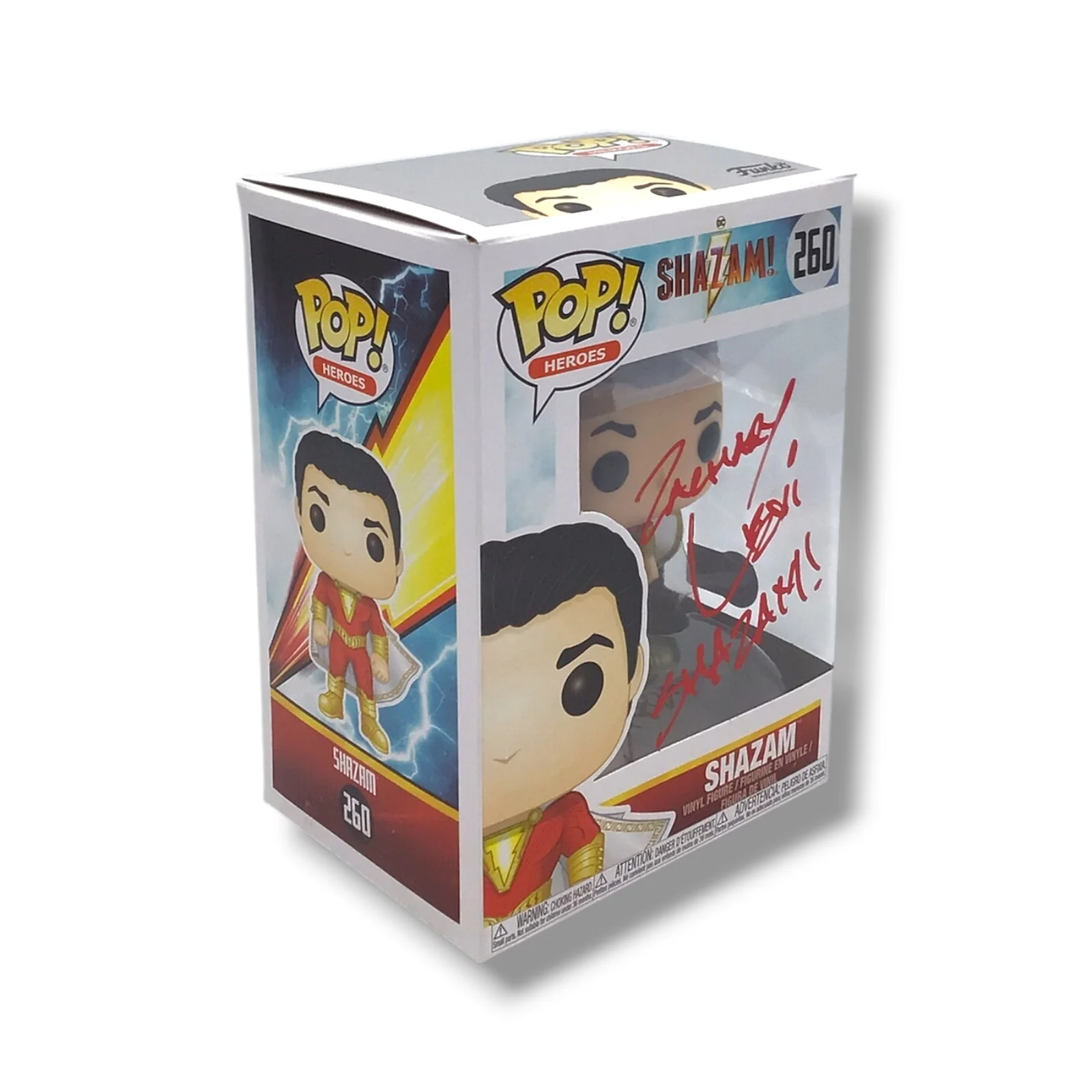 Shazam (#260) Funko POP! | Signed by Zachary Levi (Beckett Certified) - Image 4