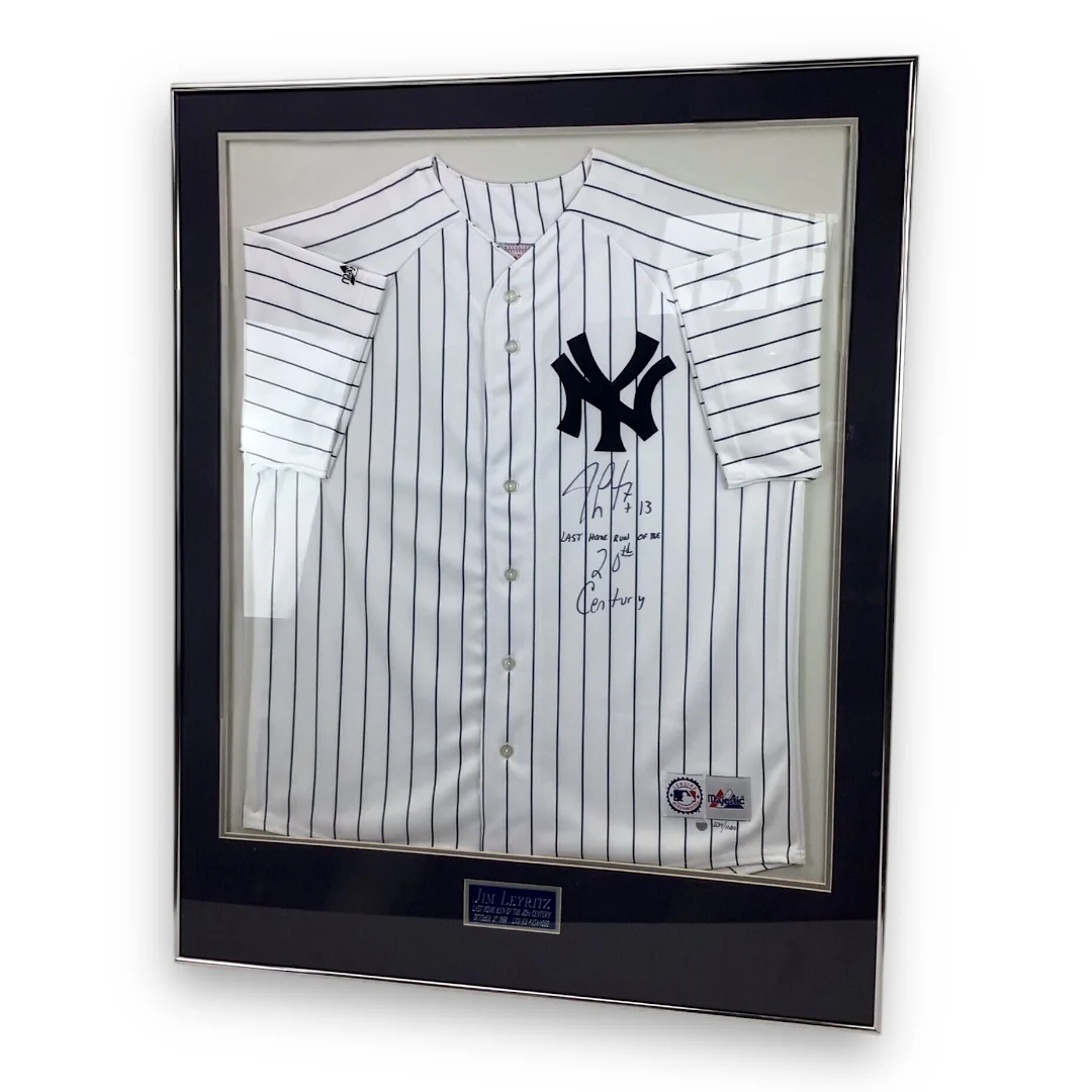 Signed Yankees Jersey Jim Leyritz – Last Home Run of the 20th Century – LTD ED #234/1000 – Framed Collectible