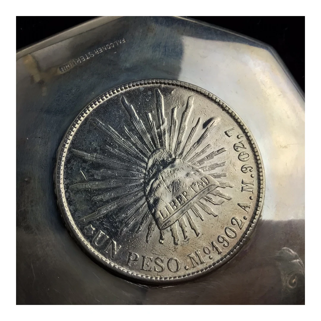 Antique Silver Ashtray with 1902–1904 Mexican Silver Peso - George Falconer Co. (H.K.) Ltd. - Image 4