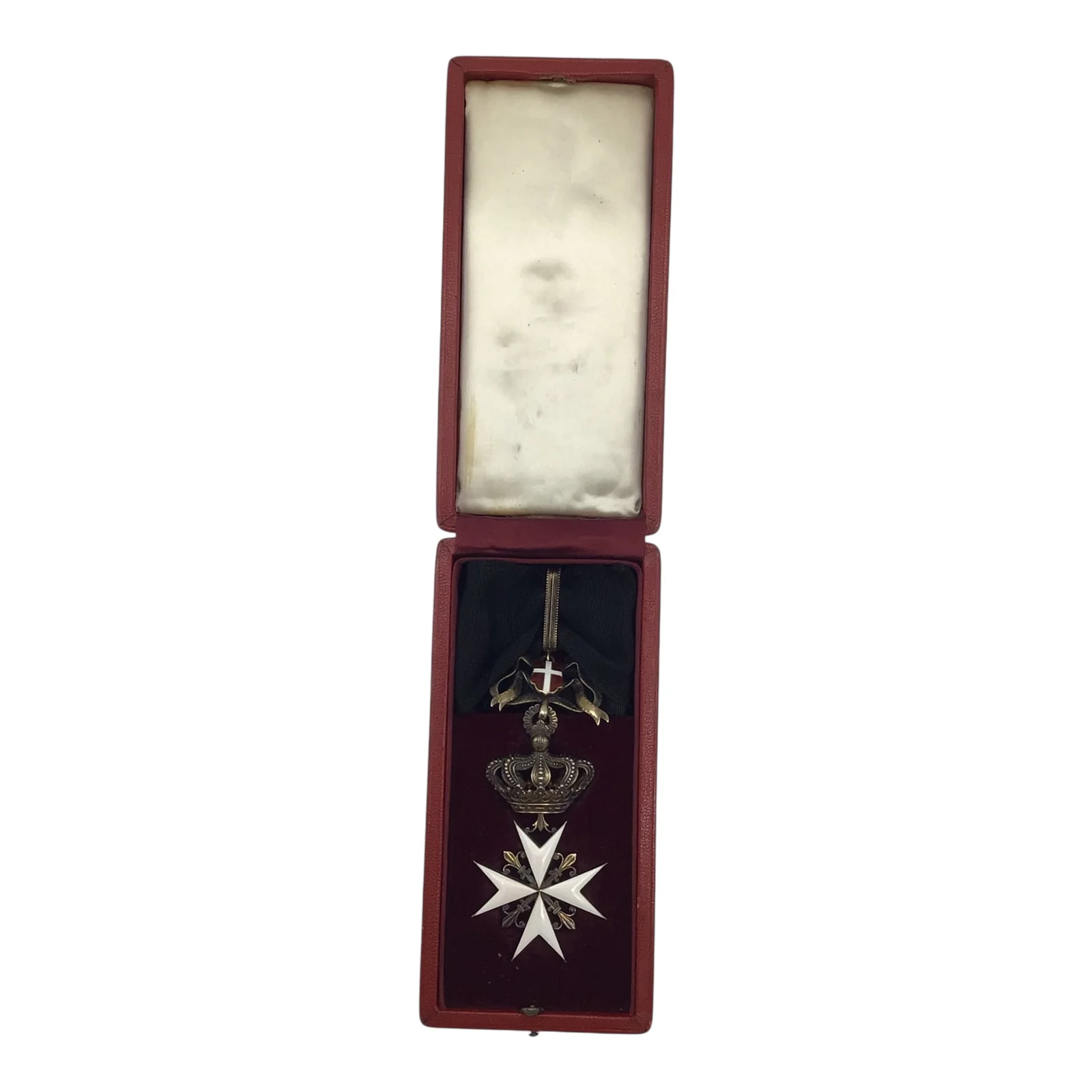 Sovereign Order of Knights of Malta Magistral Commander Cross Neck Badge w/ Award Box - Image 3