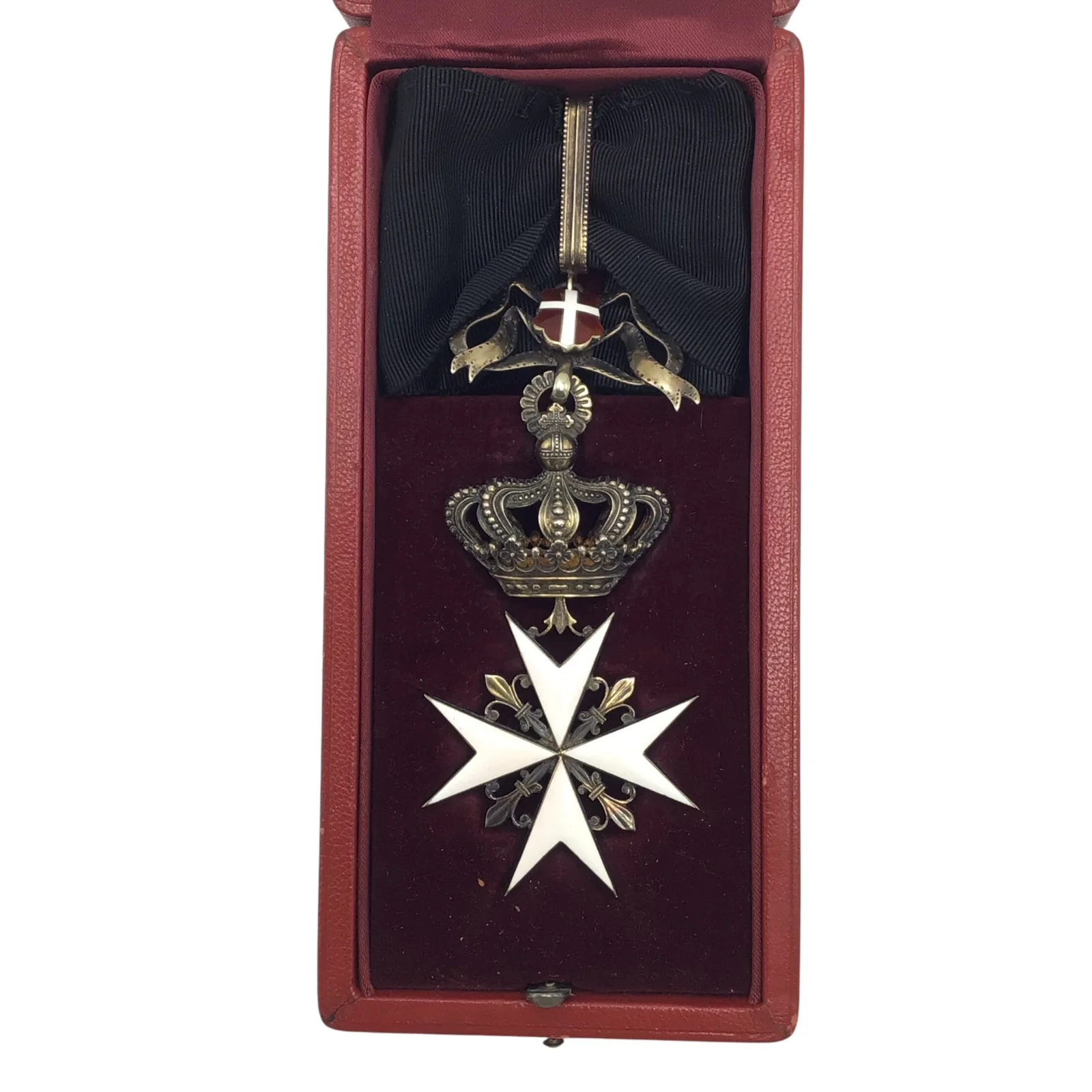 Sovereign Order of Knights of Malta Magistral Commander Cross Neck Badge w/ Award Box - Image 4