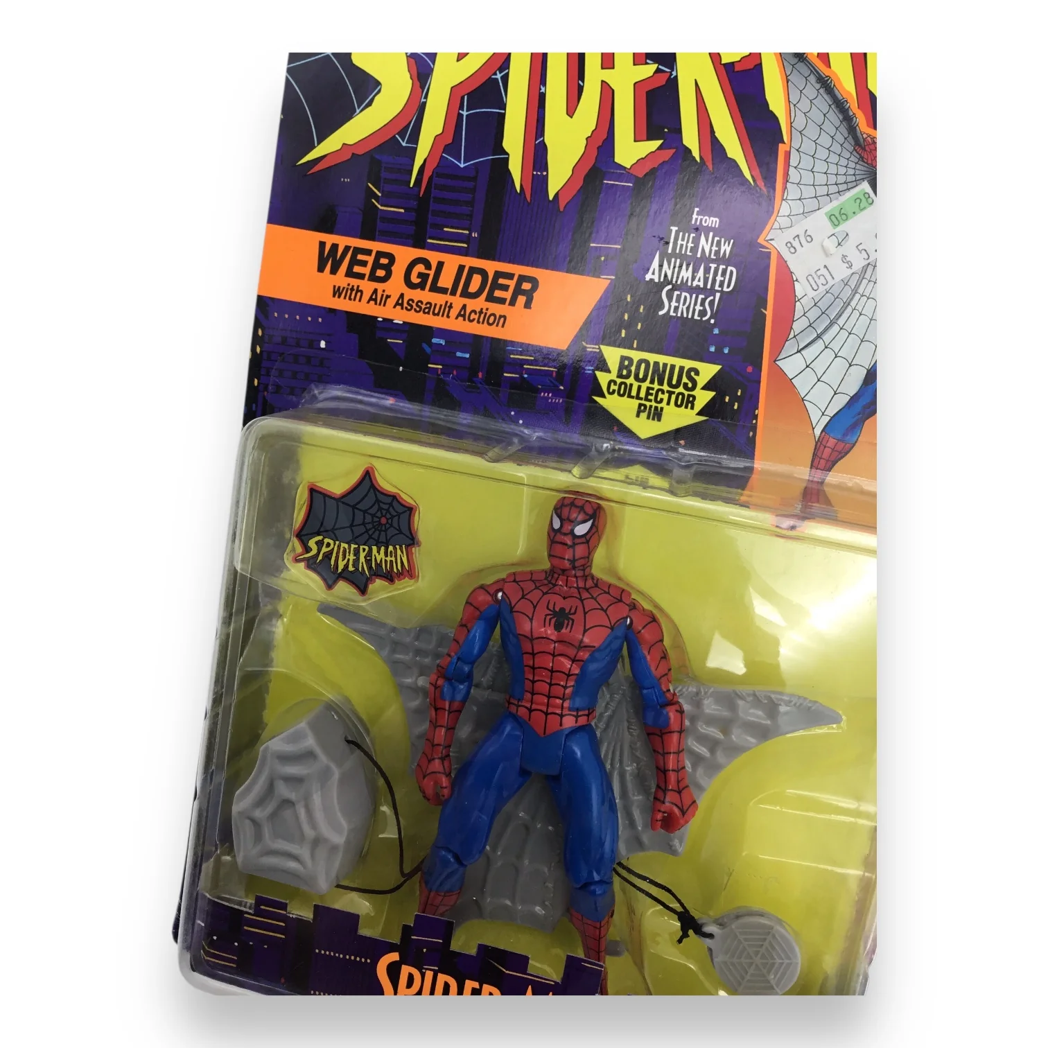 Spider-Man The Animated Series Web-Glider Spiderman Action Figure 1995 - Image 5