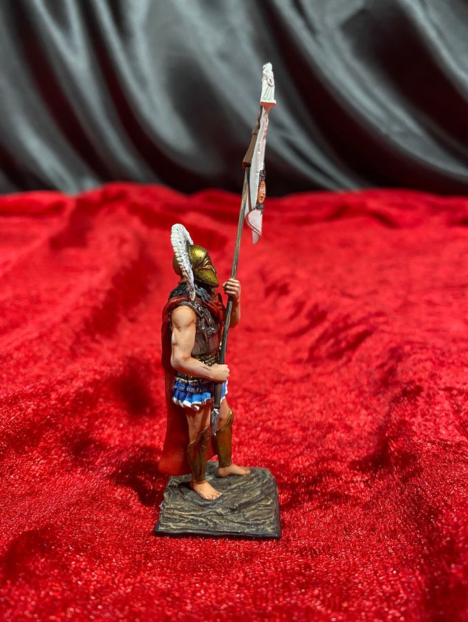 St. George Cross Figures #6019 Greek Athenian Flag Bearer hand casted & painted figure - Image 4
