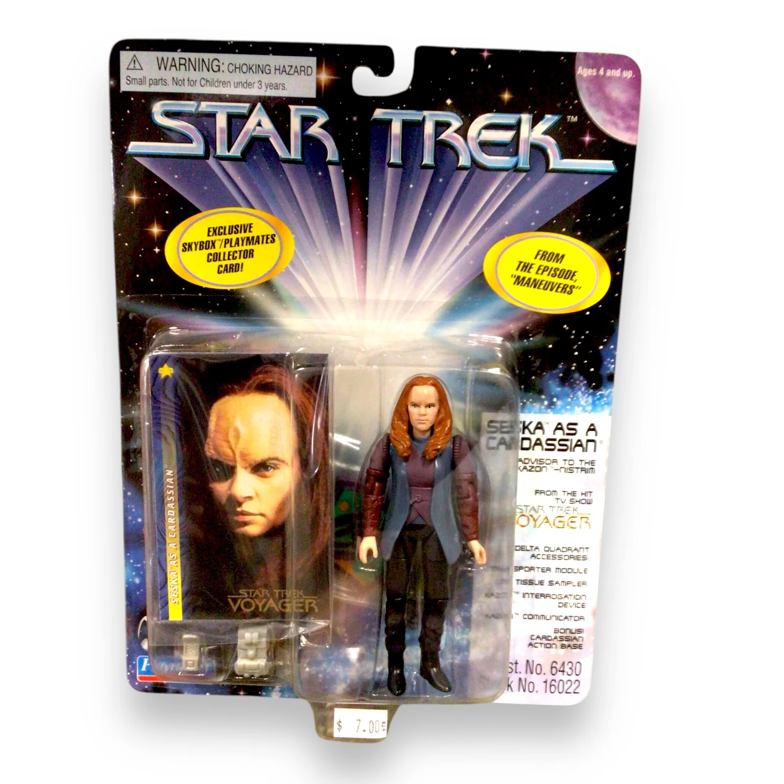 Star Trek Action Figures - Worf, Tom Paris, Seska - Factory Sealed - Image 4