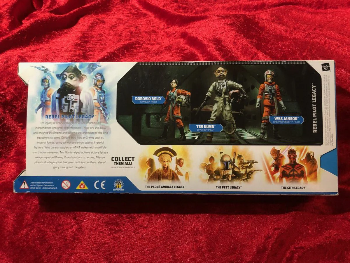 Star Wars- Evolutions- Rebel Pilots Dorovio, Wed, Ten Action Figures - Image 3