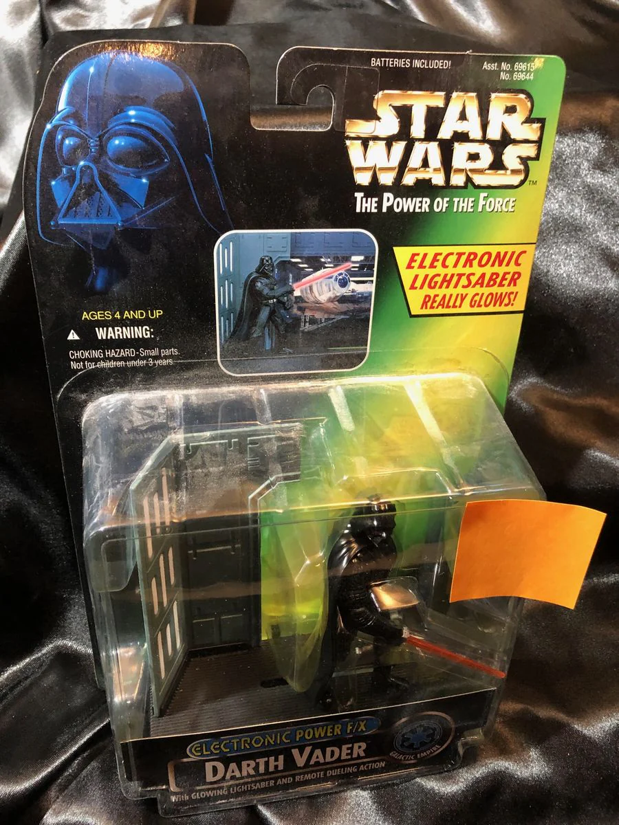 Star Wars- Power of the Force Darth Vader w/ Orange Lightsaber