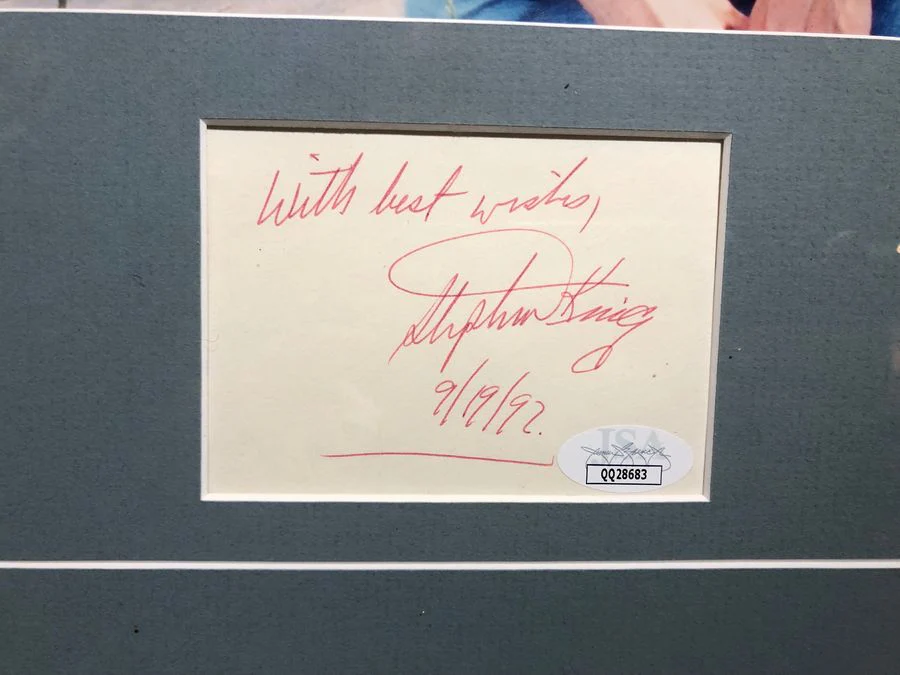 Stephen King autograph and period photo w/ JSA certification - Image 2