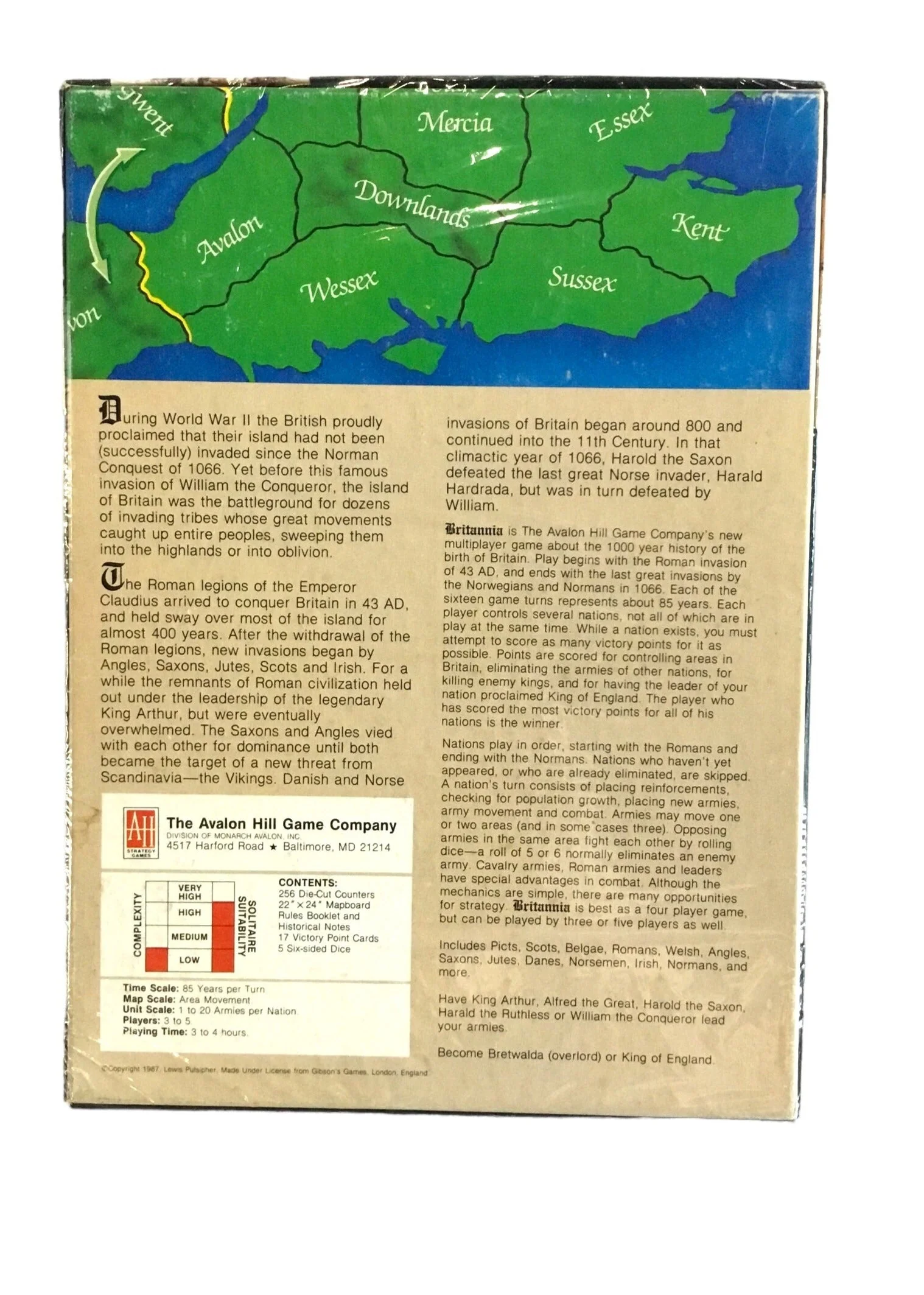 Britannia Avalon Hill Strategy and war Board Games - Image 2