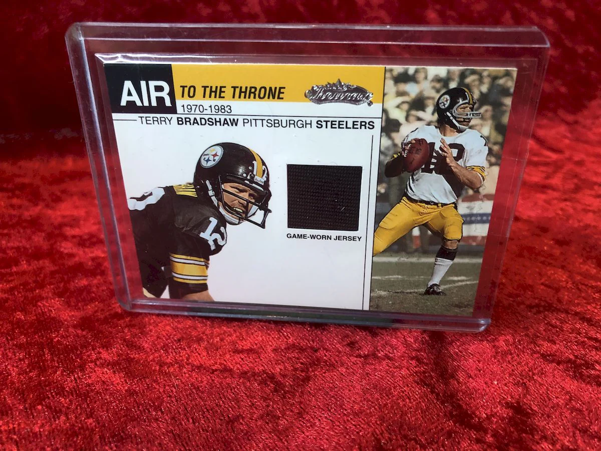 Terry Bradshaw Pittsburgh Steelers Autographed Football & Action Figure in Shadowbox (Copy) - Image 7