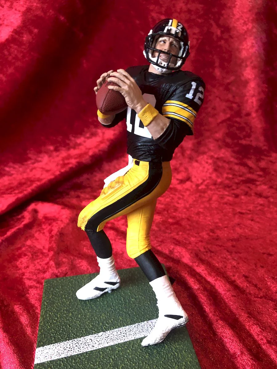 Terry Bradshaw Steelers Certified Authentic Autographed Football Shadowbox - Image 5