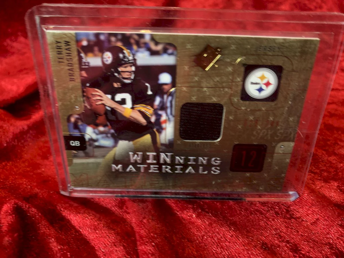 Terry Bradshaw Steelers Certified Authentic Autographed Football Shadowbox - Image 6