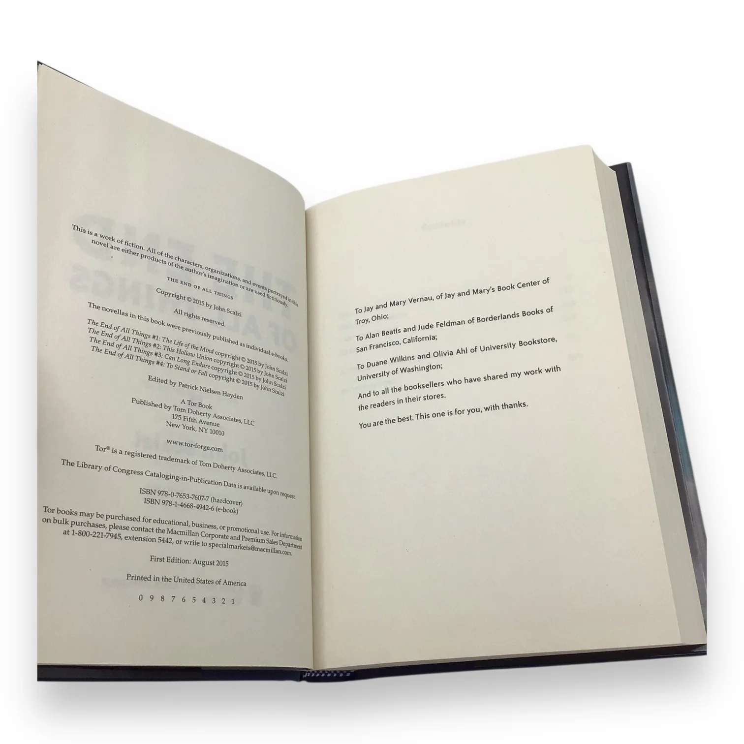 The End of All Things by John Scalzi Hardcover - 1st Edition, 1st Print - Image 3