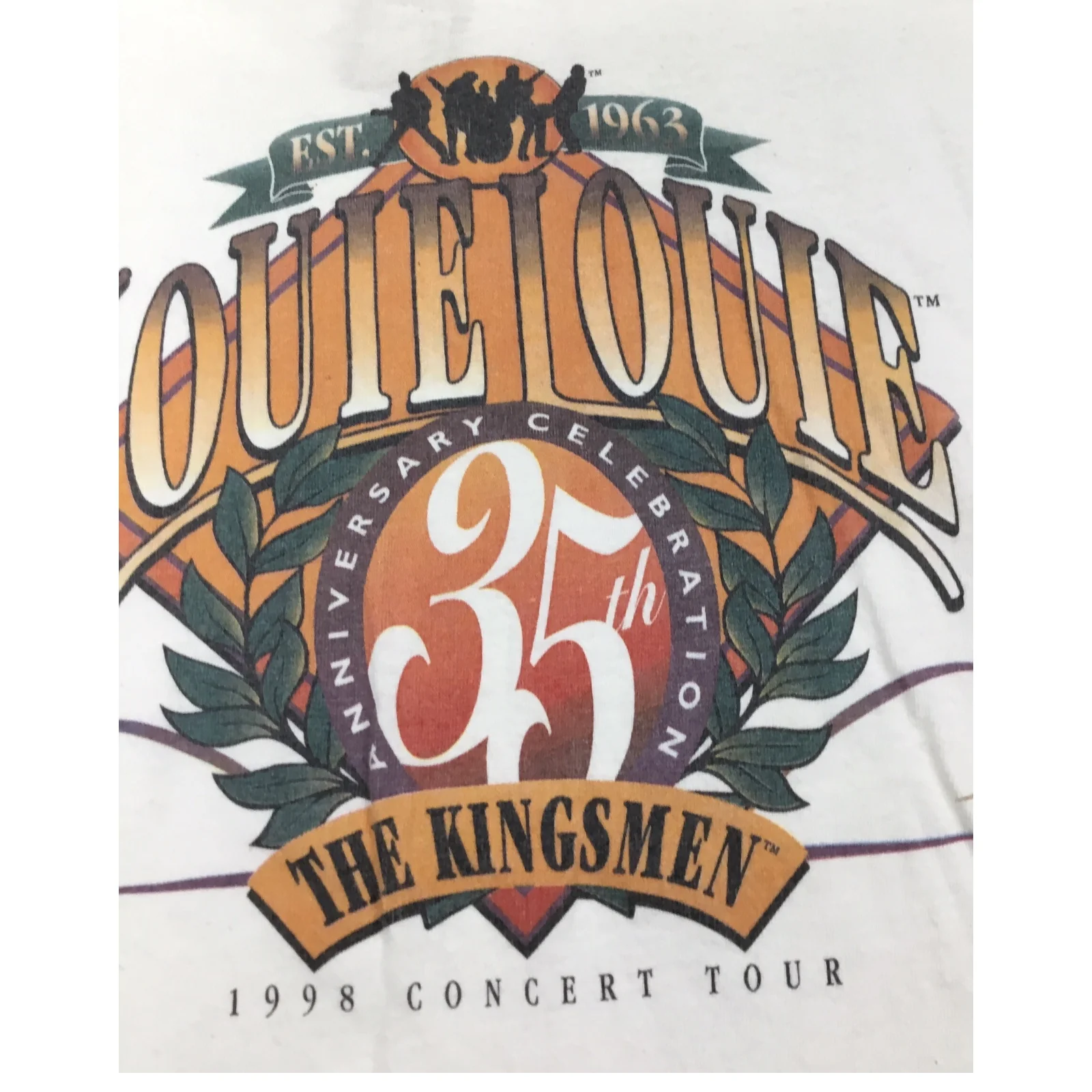 The Kingsmen Louie Louie 35th Anniversary 1998 Tour - Concert T-Shirt - Image 2
