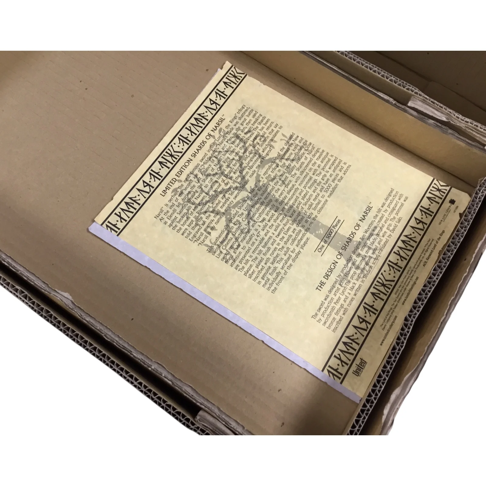 The Lord of the Rings Shards of Narsil Limited Edition by United Cutlery – New in Package - Image 6