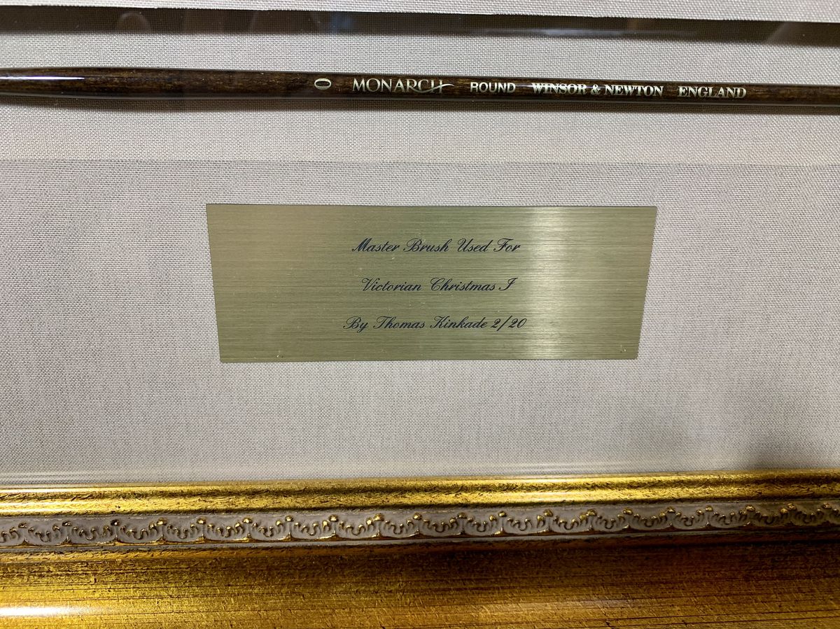 Thomas Kinkade Framed Master Brush Used w/ Victorian Christmas I-III Prints /20 - Image 3