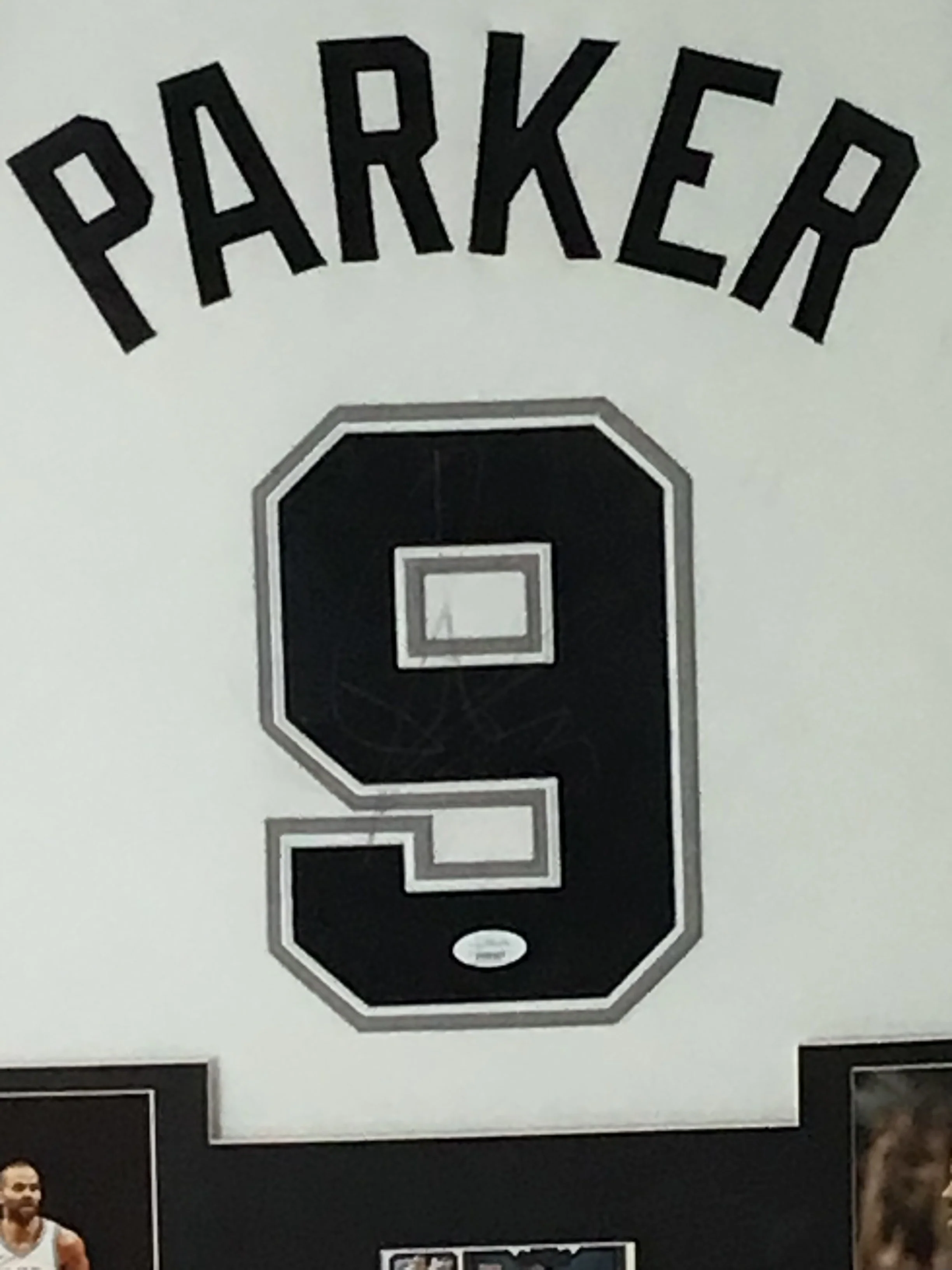 Tony Parker Framed Authentic NBA Signed Autographed Jersey w/ JSA Cert. - Image 5
