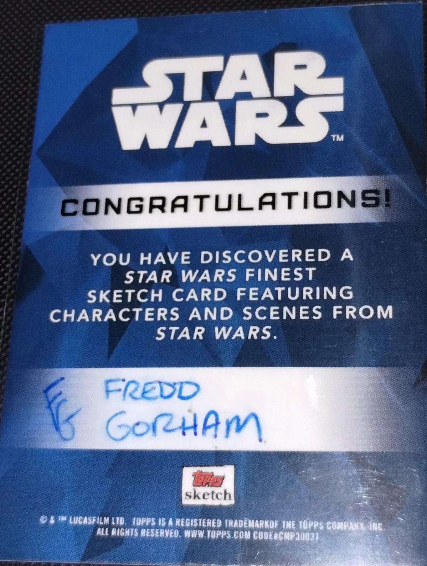 Topps Star Wars Sketch Card of Princess Leia, Signed by the artist - Image 2