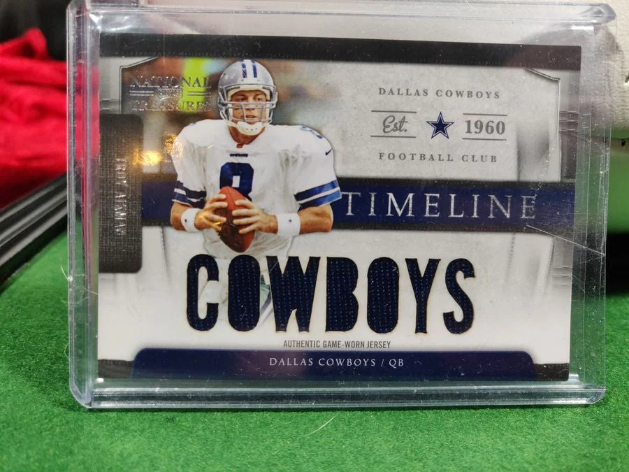 Troy Aikman Dallas Cowboys Autographed Football Shadowbox with Card and Figure - Image 8