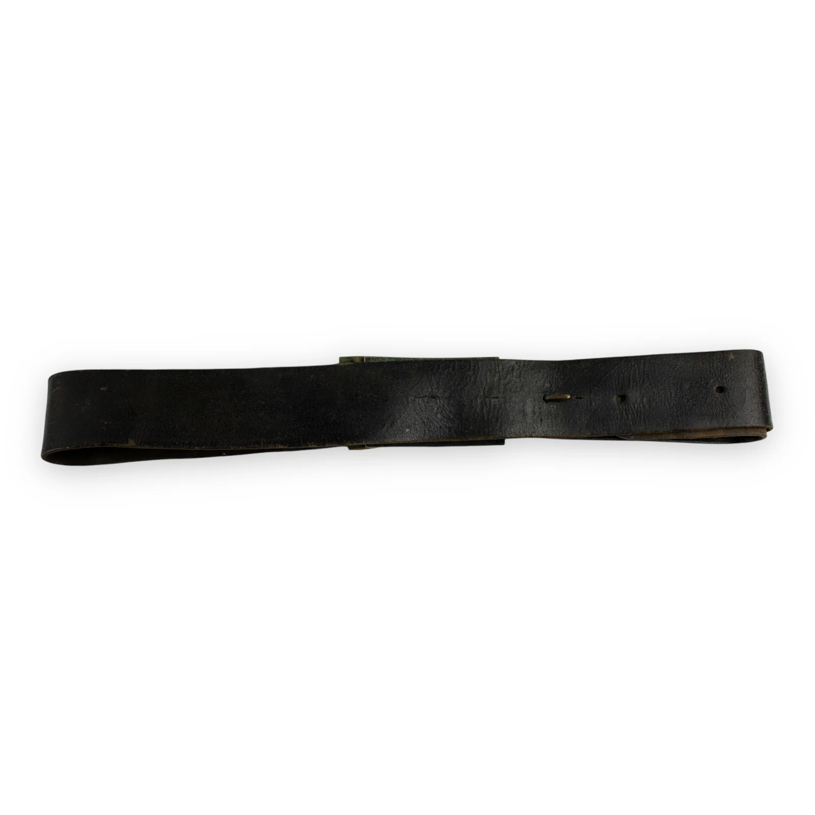U.S. 19th Century Military Brass Buckle with Original Leather Belt - Image 3
