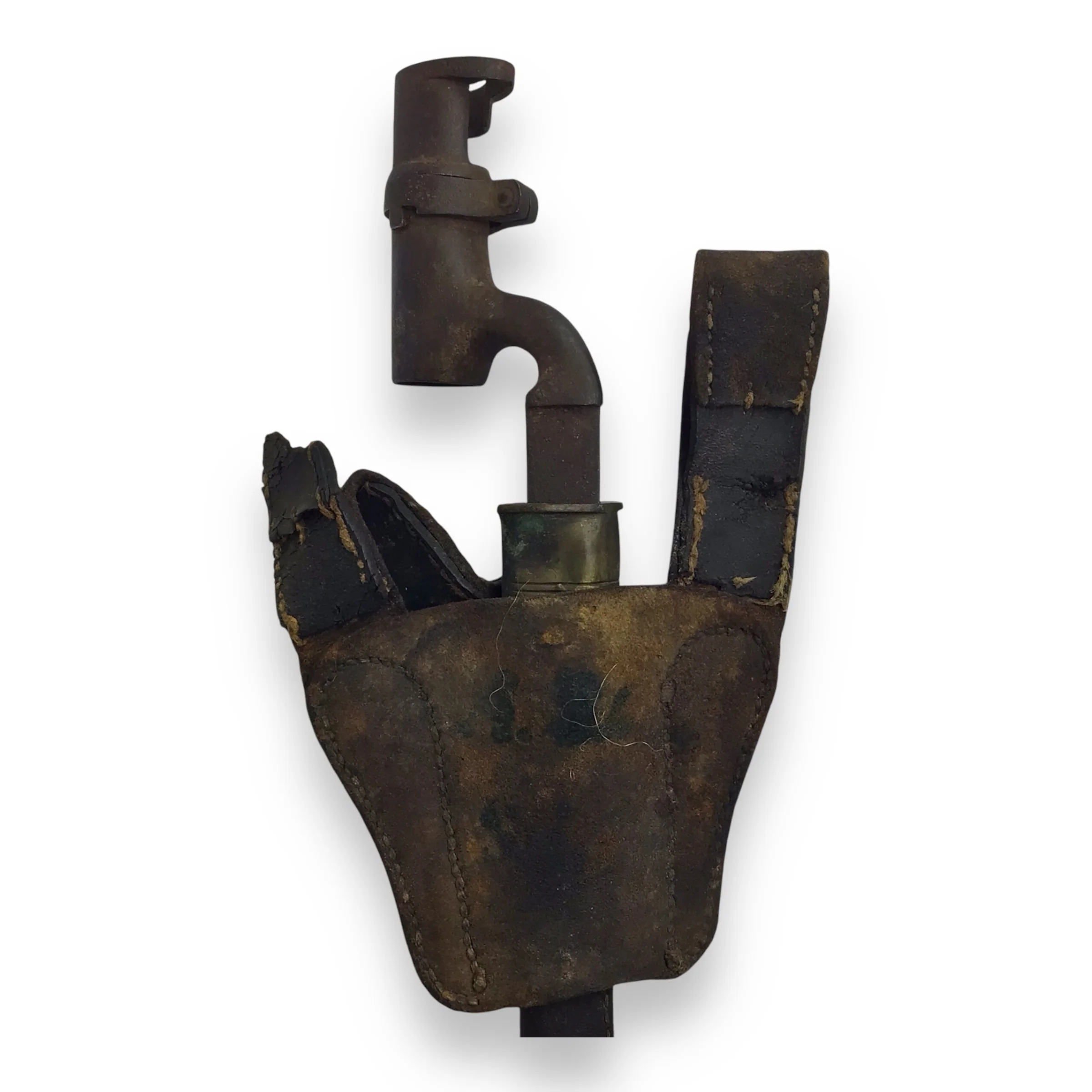 U.S. Civil War Bayonet w/ Holster & Rare Leather Belt Hanger – 19th Century - Image 11