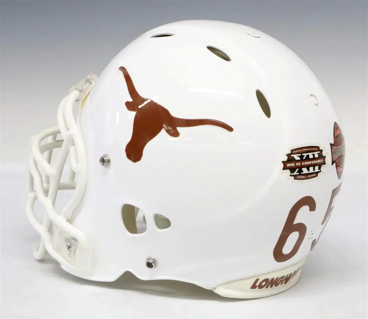 U.T. Longhorns Bowl Championship Series Game Used Helmet Buck Burnette - Image 3