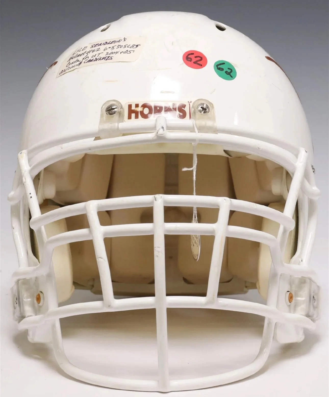 University Of Texas Football Helmet Game Used Autographed By Mack Brown - Image 2